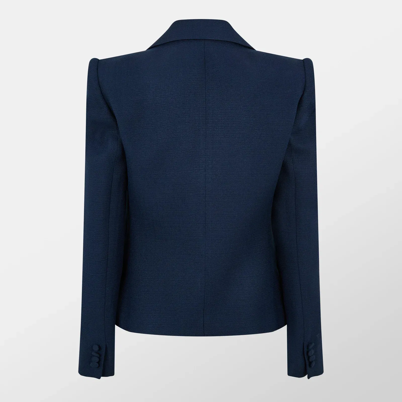 Bow Wool Long Sleeve Blazer