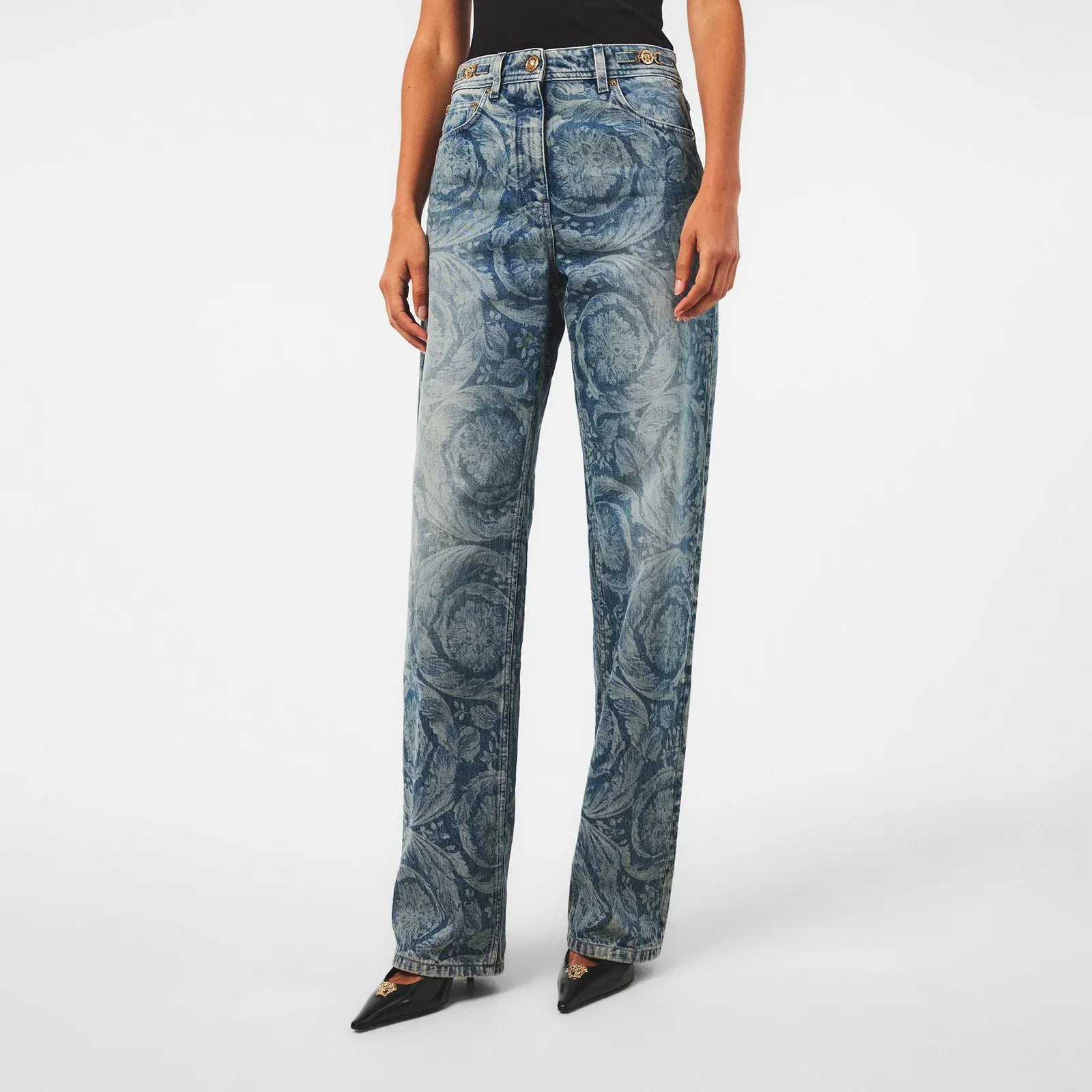 High Rise Wide Leg Jeans