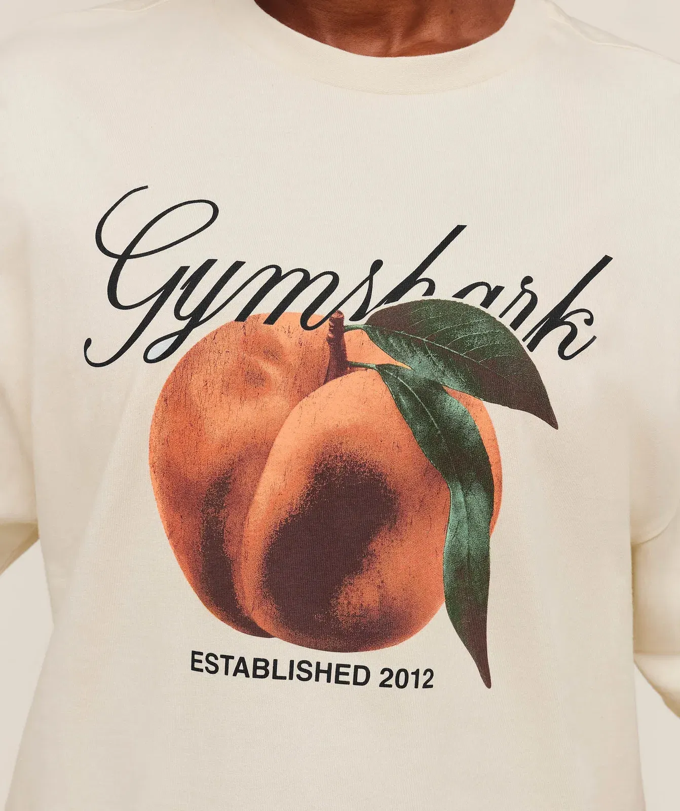 Gymshark Juicy Peach Short Sleeve T-Shirt - Oat White