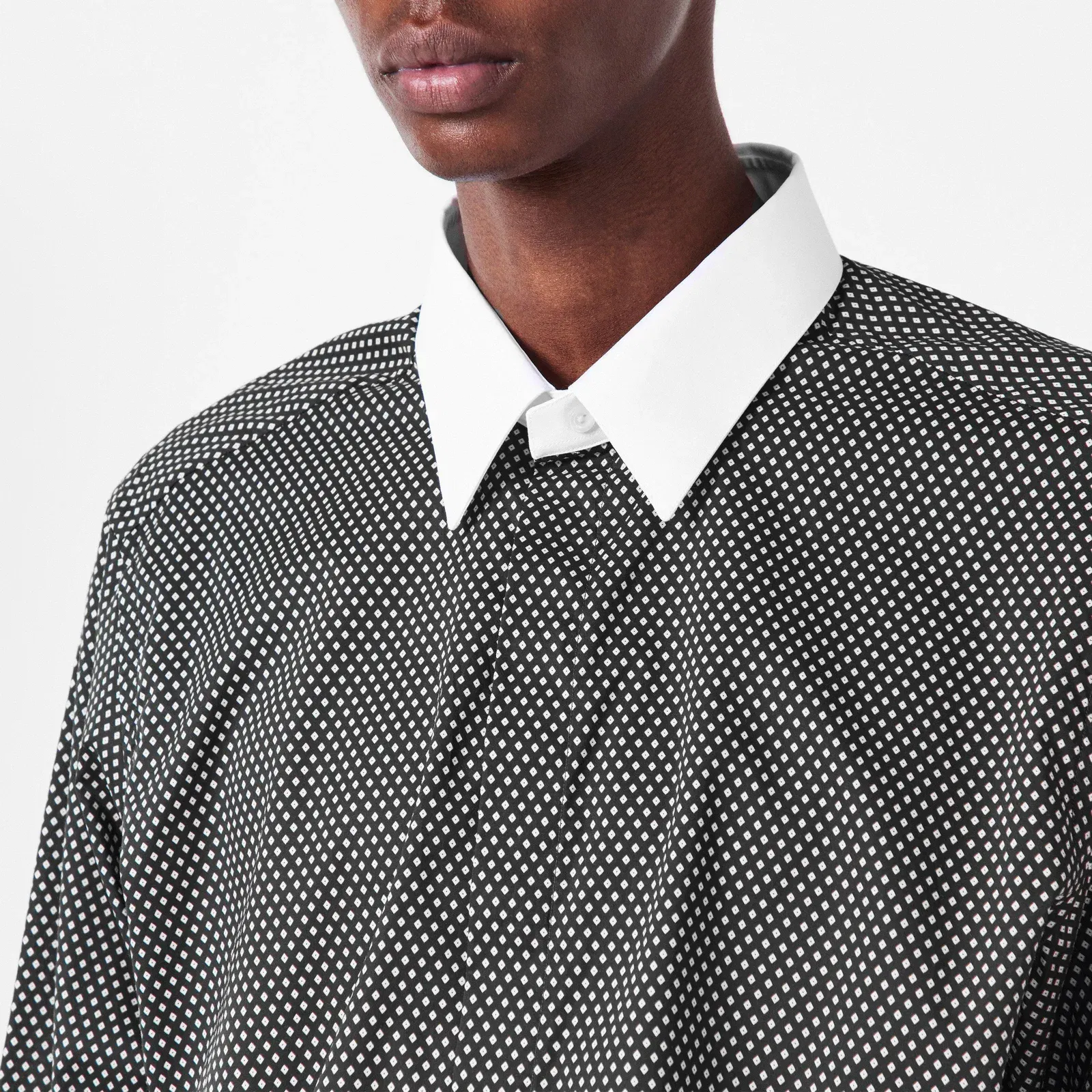 Diamond Long Sleeve Patterned Shirt