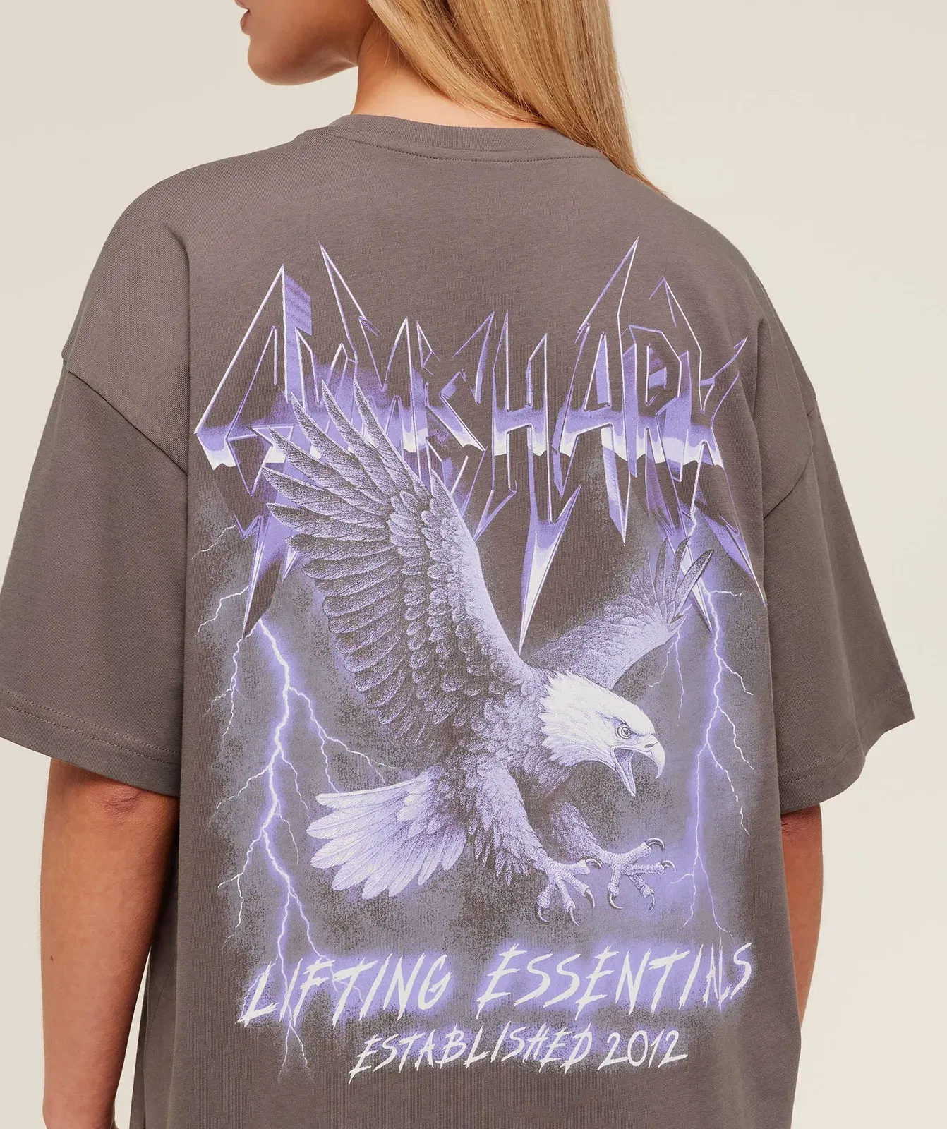 Gymshark Eagle Band Style Graphic Short Sleeve T-Shirt - Cool Brown