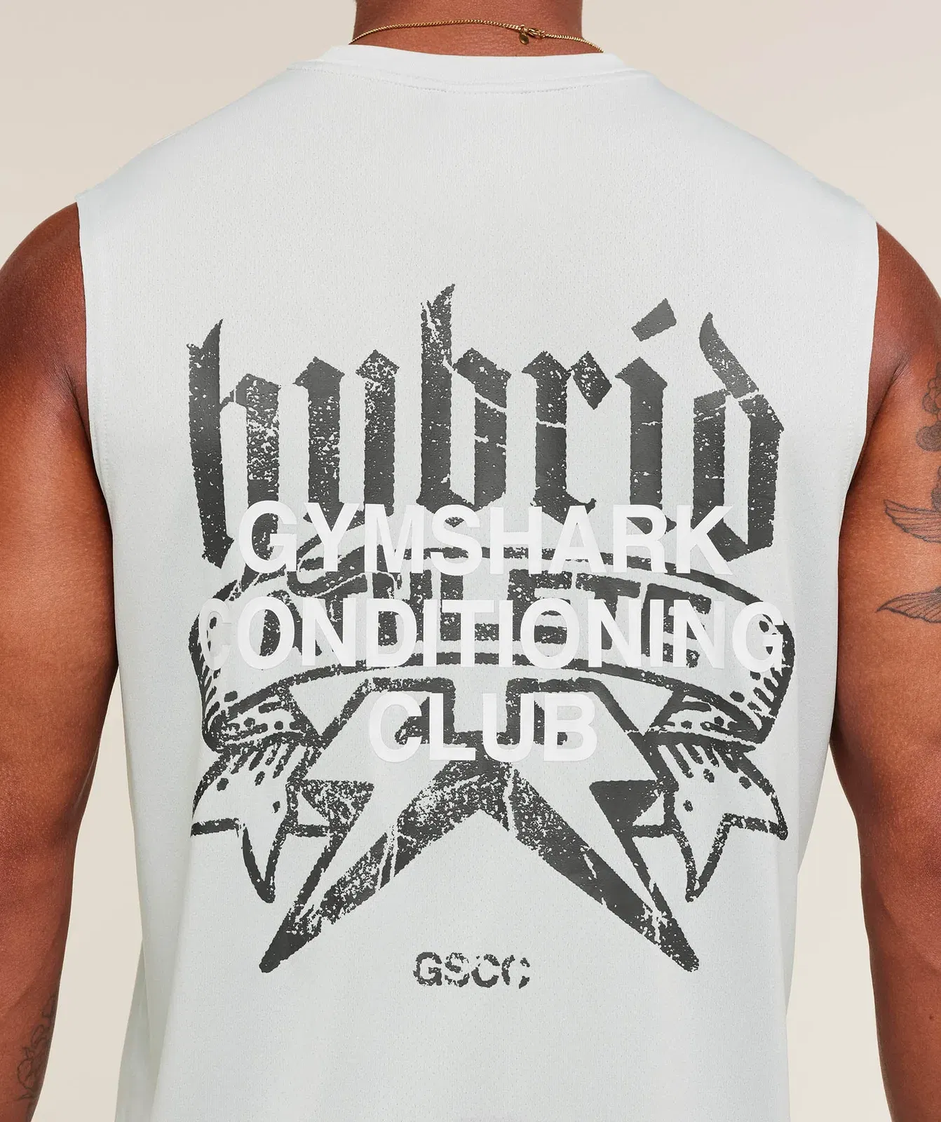Gymshark Hybrid Graphic Tank - Light Grey