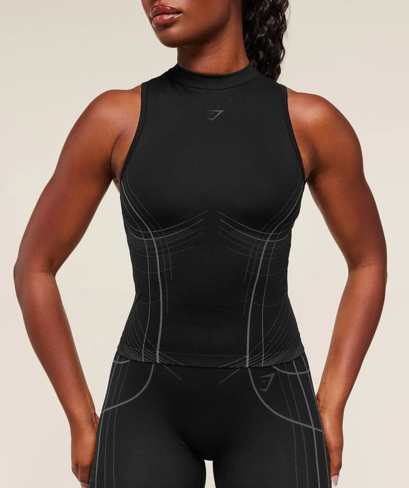 Gymshark Apex Seamless Tank - Black/Graphite Grey