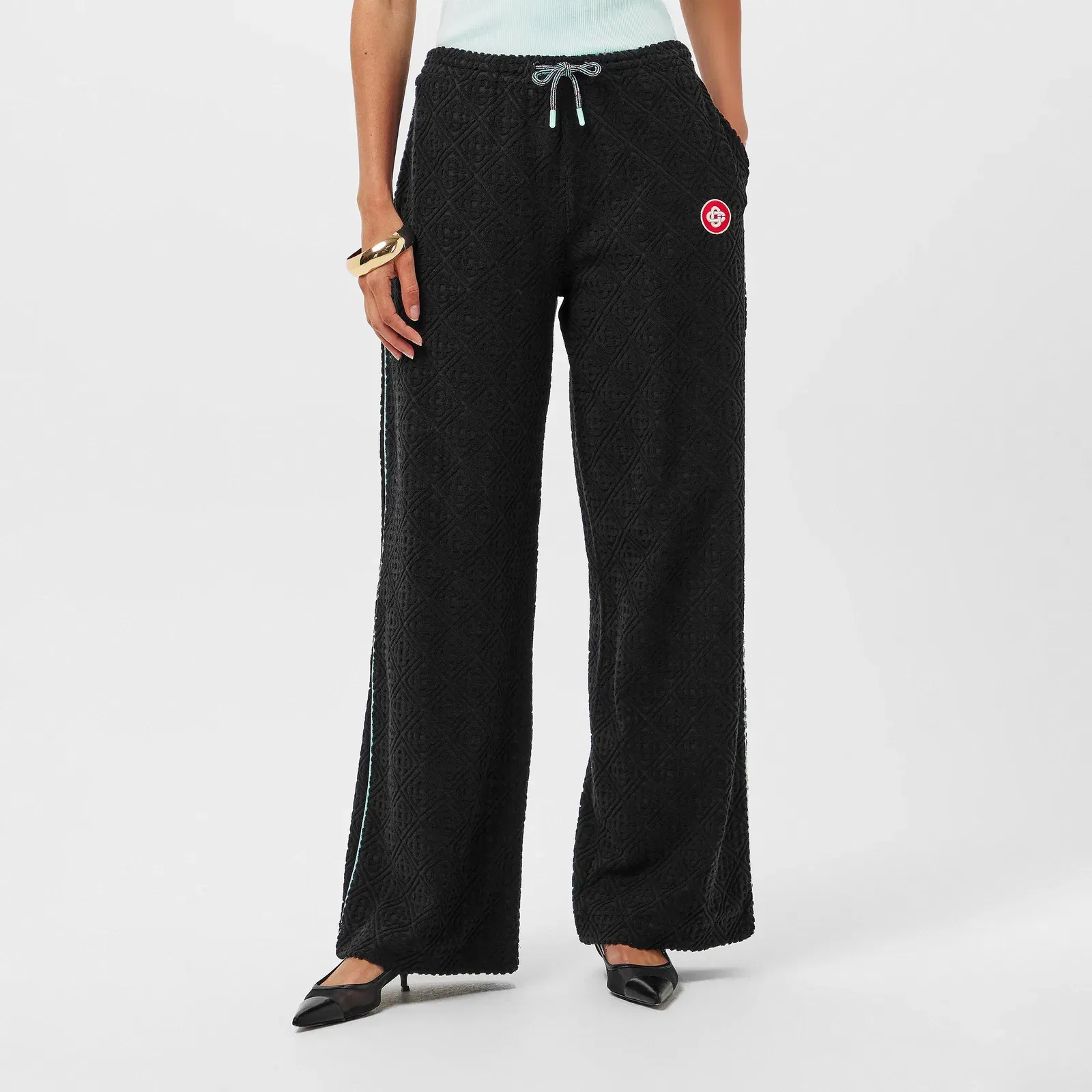 Towelling Wide Leg Trouser