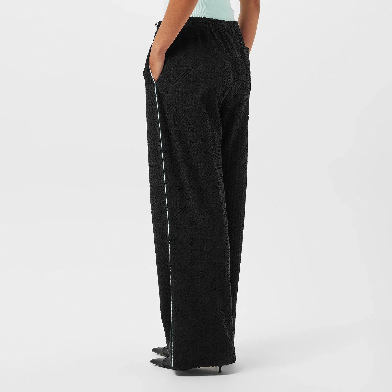 Towelling Wide Leg Trouser