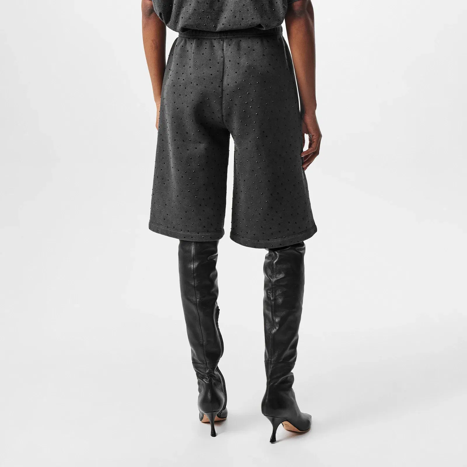 Spark Nappa Leather Woven Tracksuit Shorts