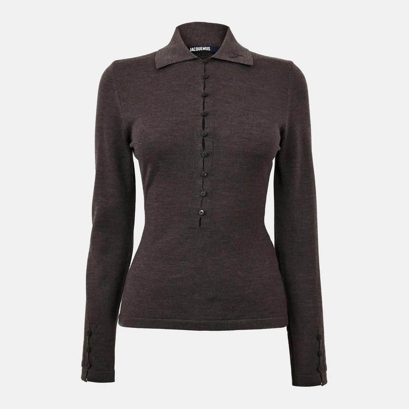 Jacquard Long Sleeve Blouse