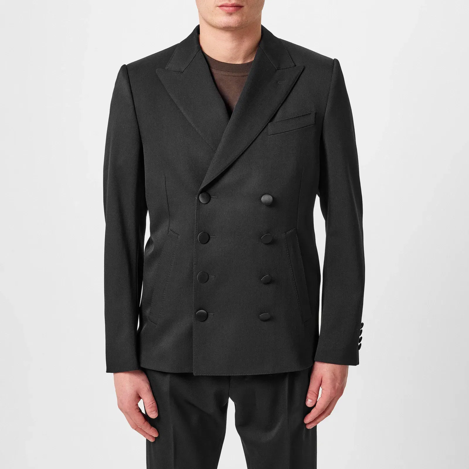 Double Breasted Wool Long Sleeve Formal Jacket