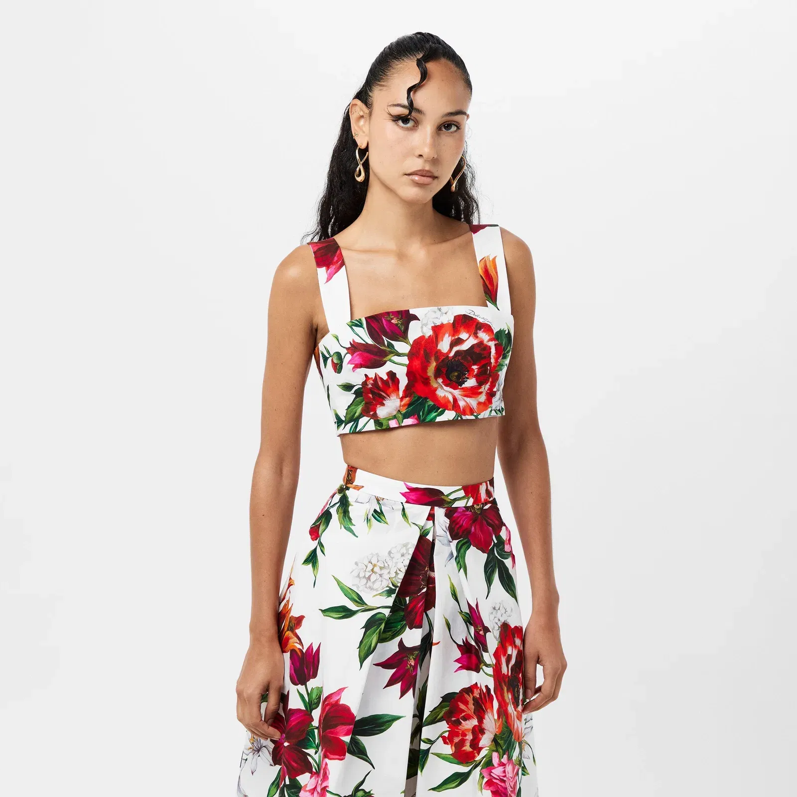 & Short Sleeve Crop Top