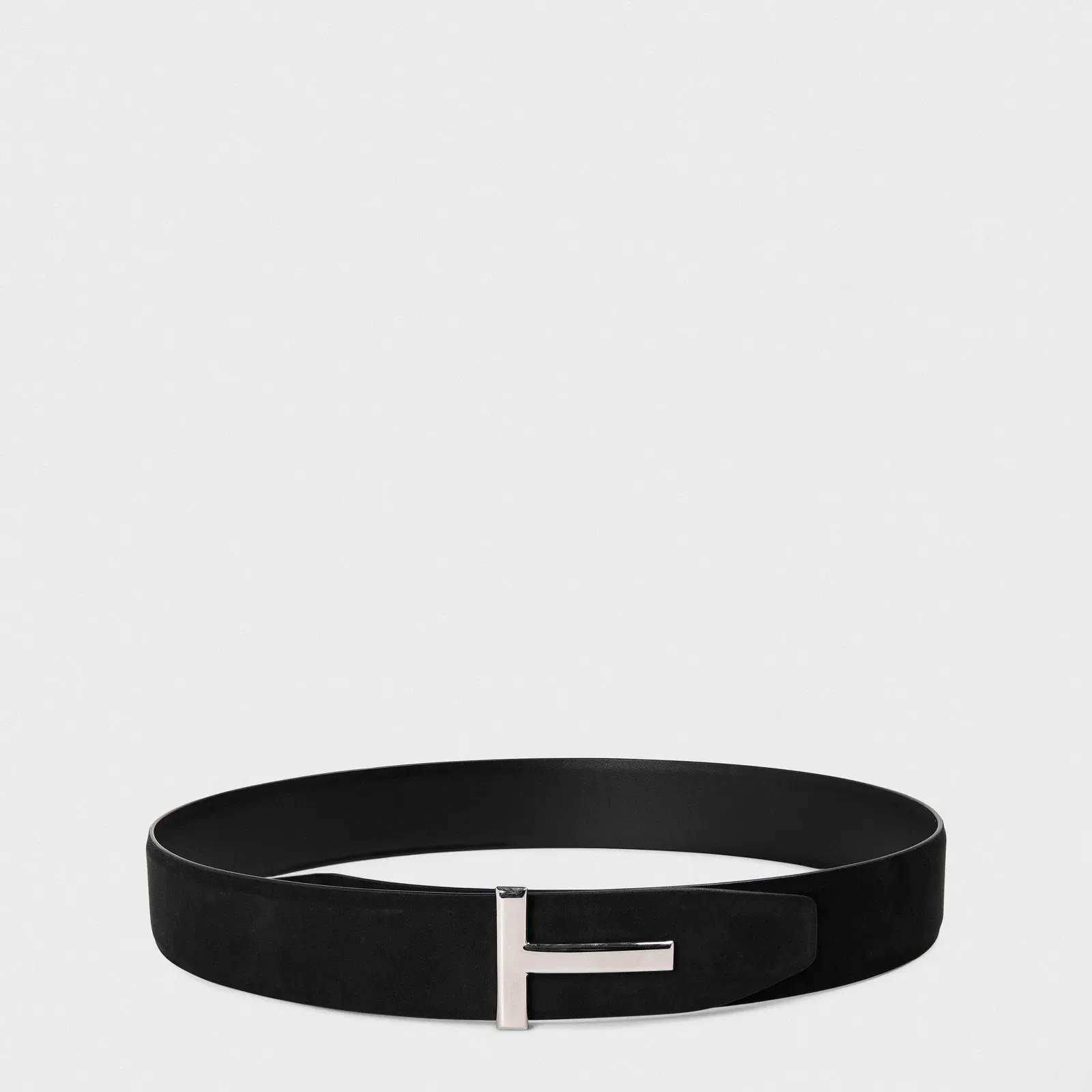 Metal T Buckle Leather Belt