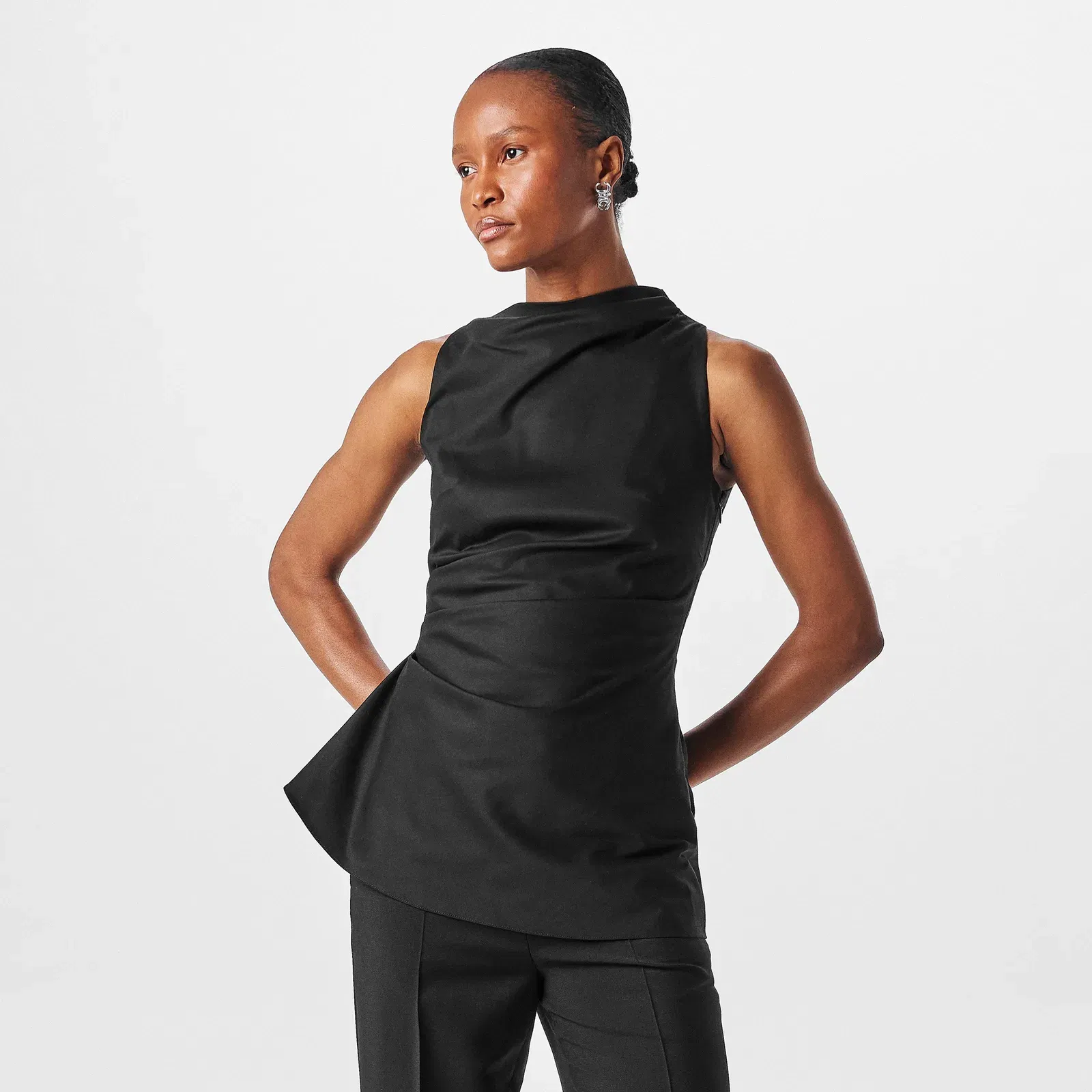 Cotton Peplum Top