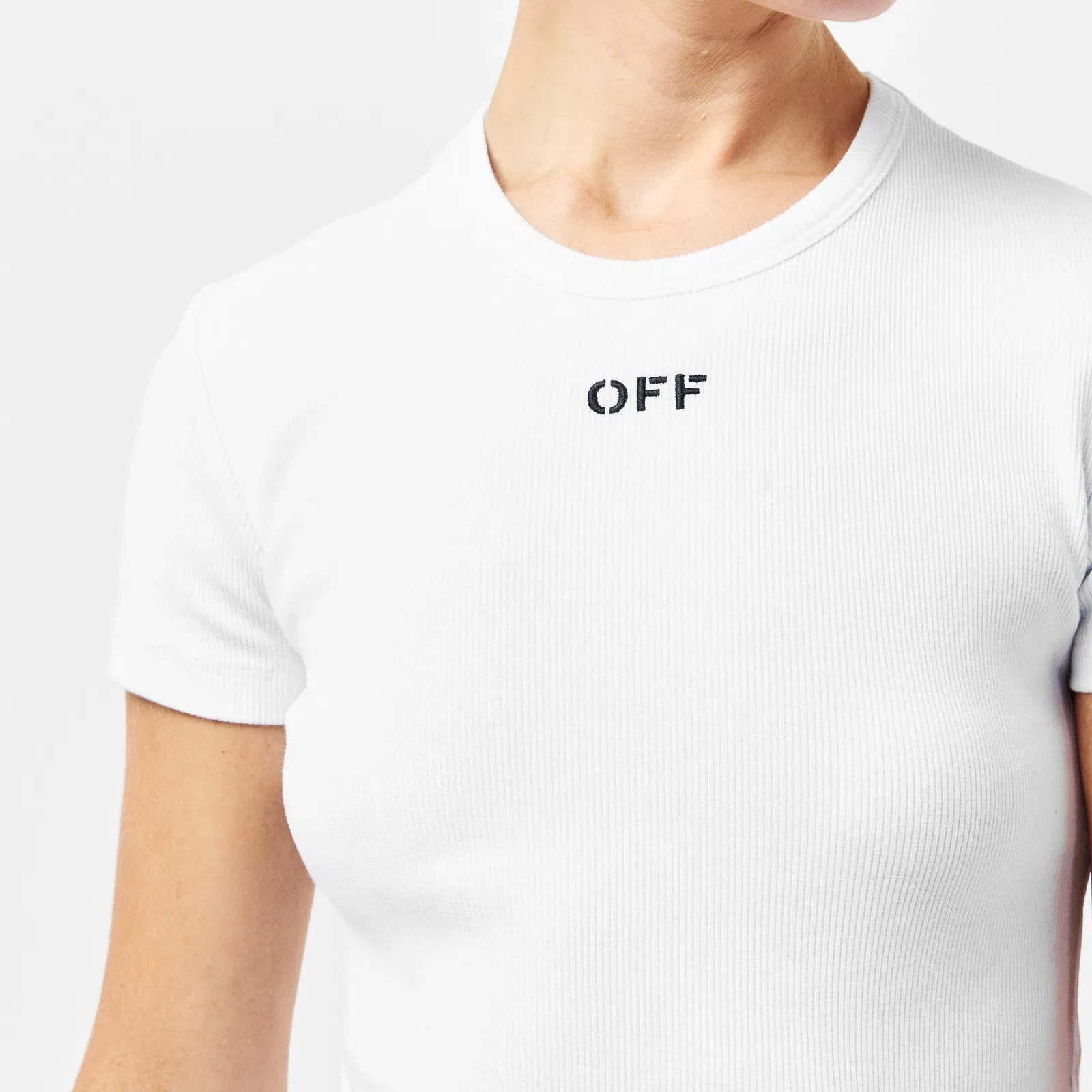 Stamp Ribbed Cropped Baby T-Shirt