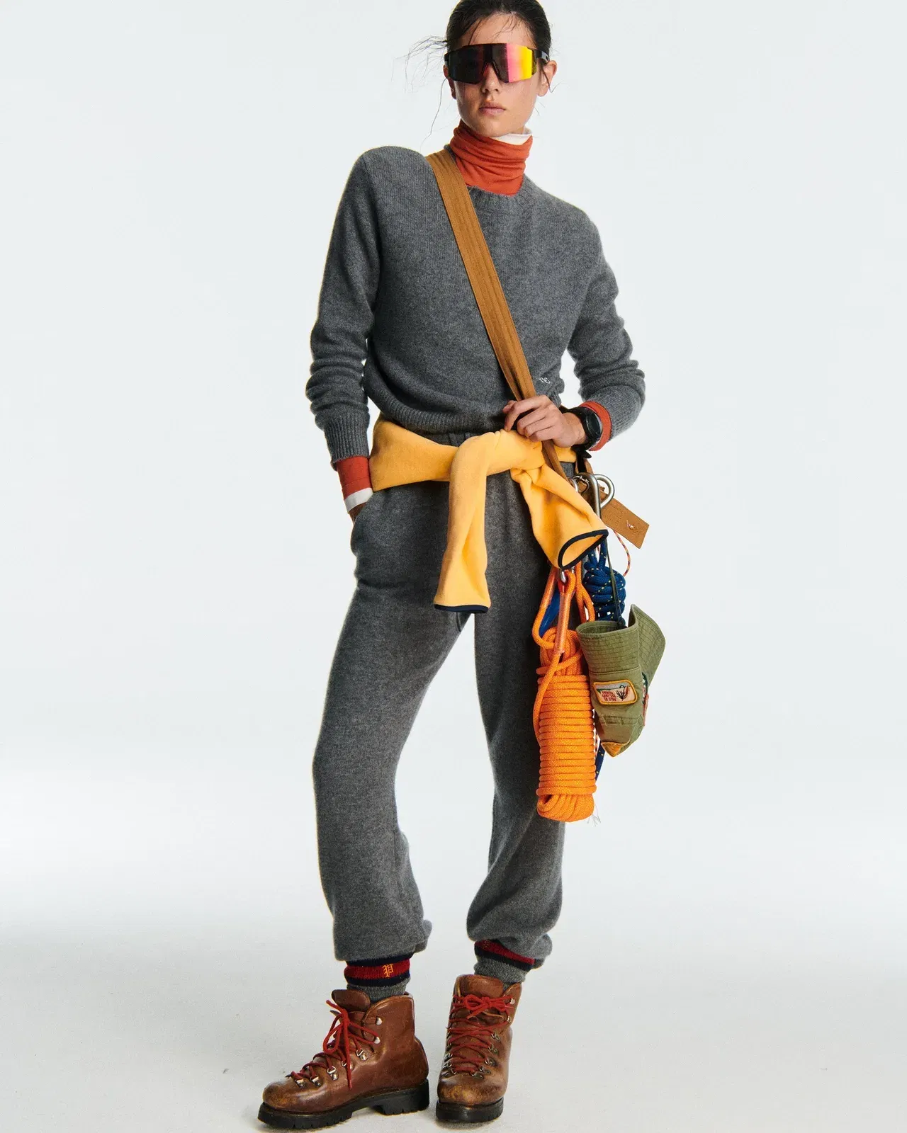 SRC Cashmere Trousers - Cool Gray/White