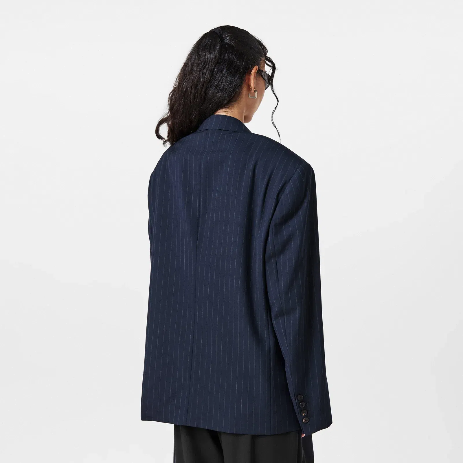 Pinstripe Structured Blazer