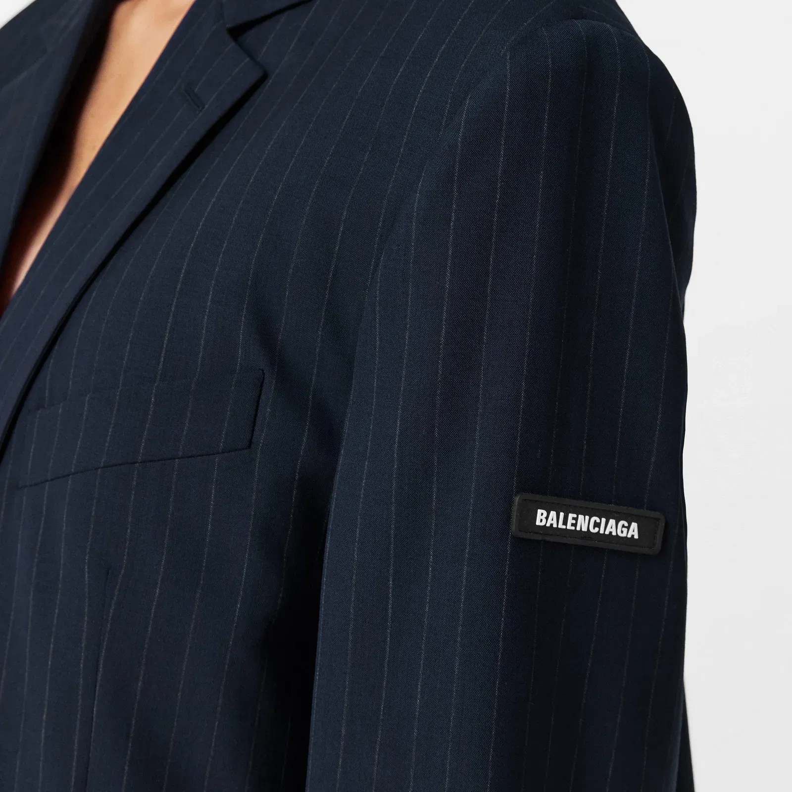 Pinstripe Structured Blazer