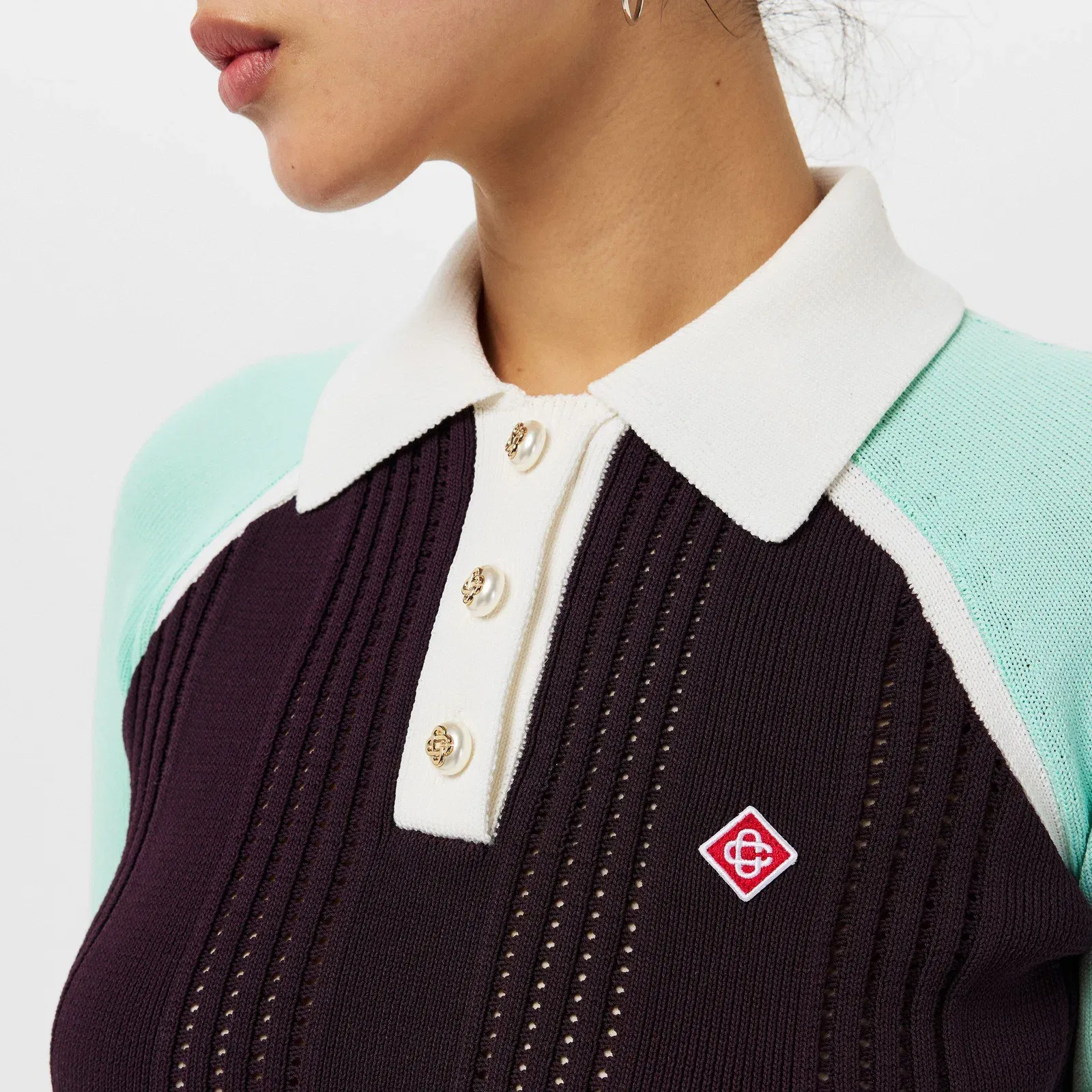 Sporty Long Sleeve Polo Shirt