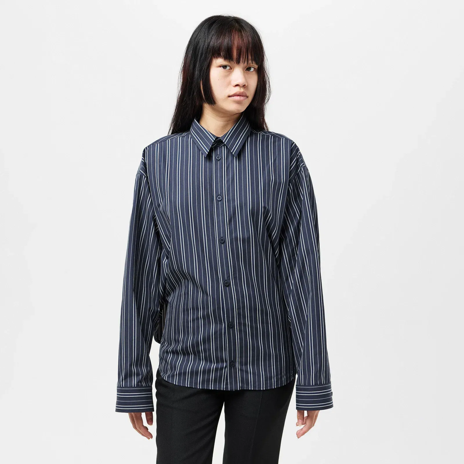Semi Fitted Long Sleeve Patterned Shirt