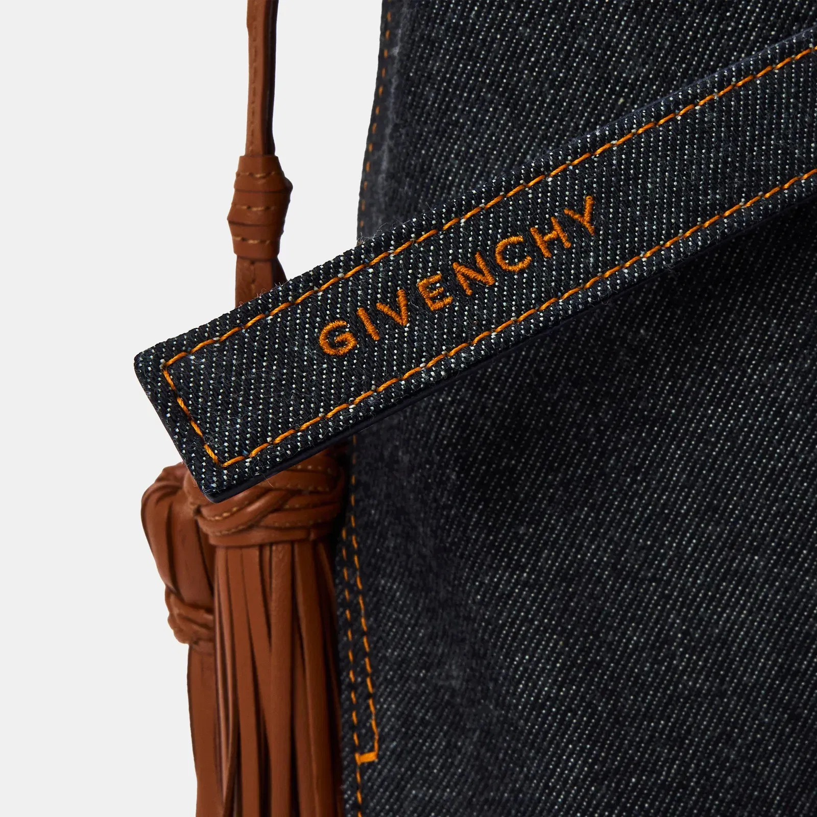 Mini Denim Belted Hobo Bag