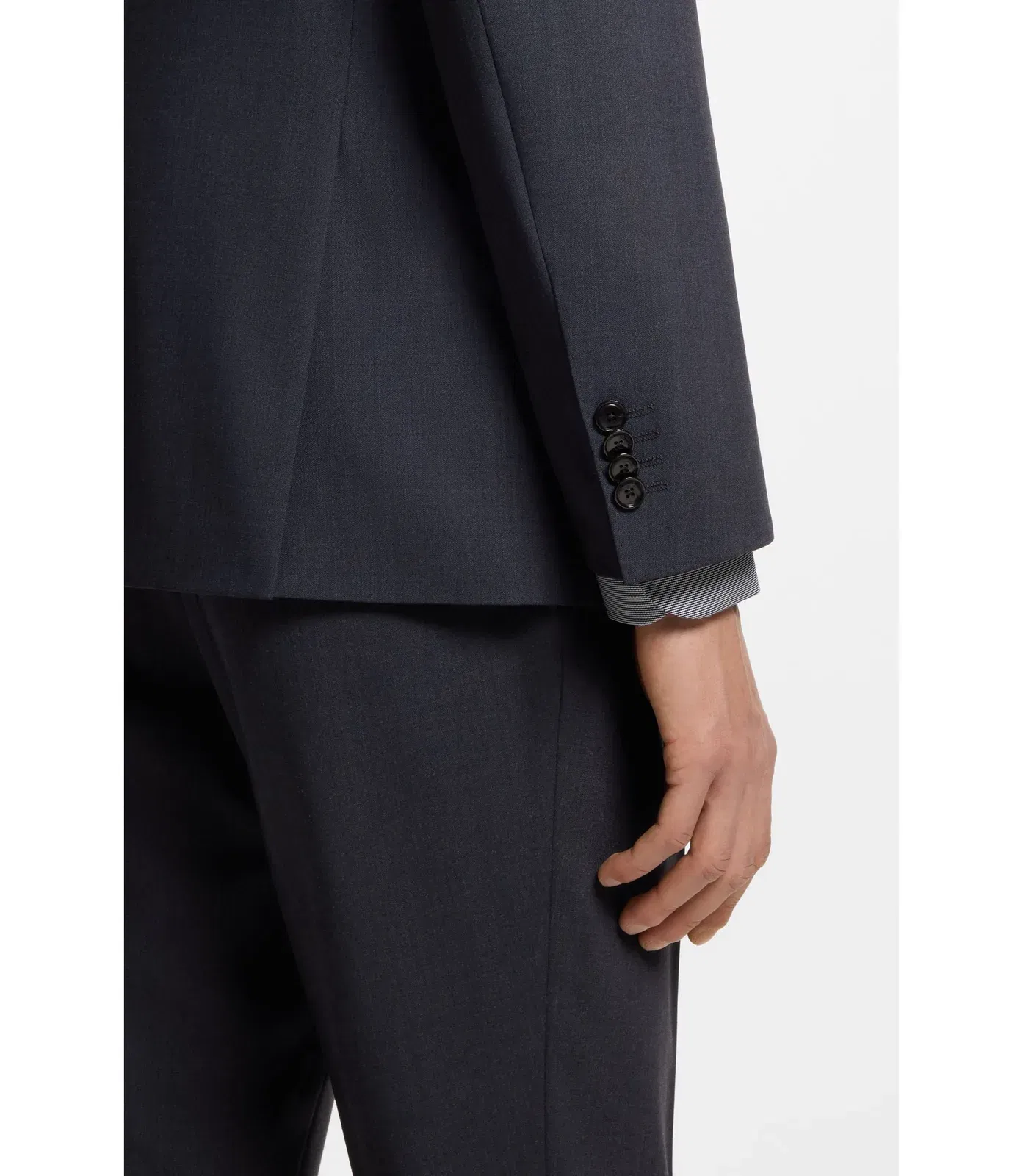 Boss Washable Slim Fit Jacket In Stretch Cloth Light Blue