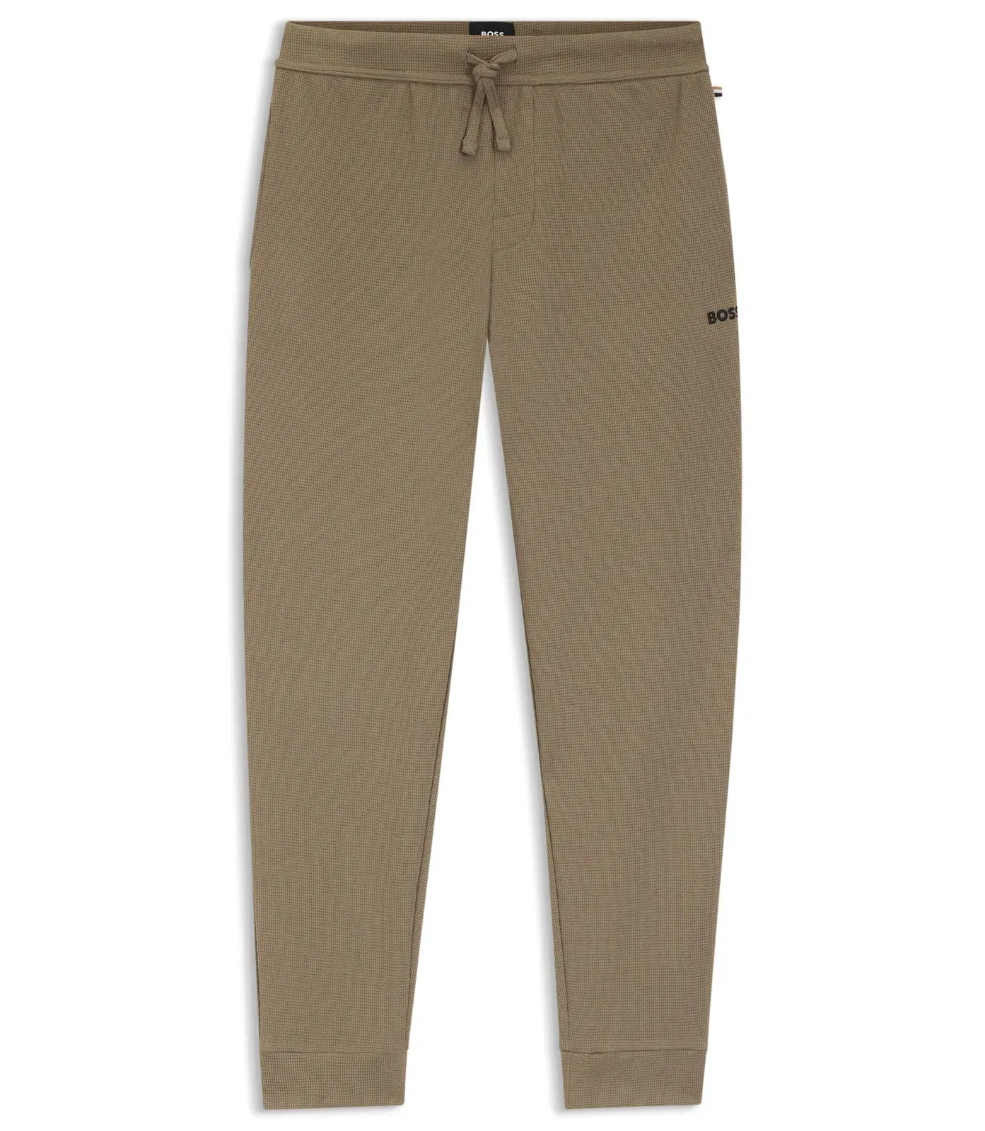 Boss Waffle Structure Pyjama Bottoms In A Cotton Blend Light Brown