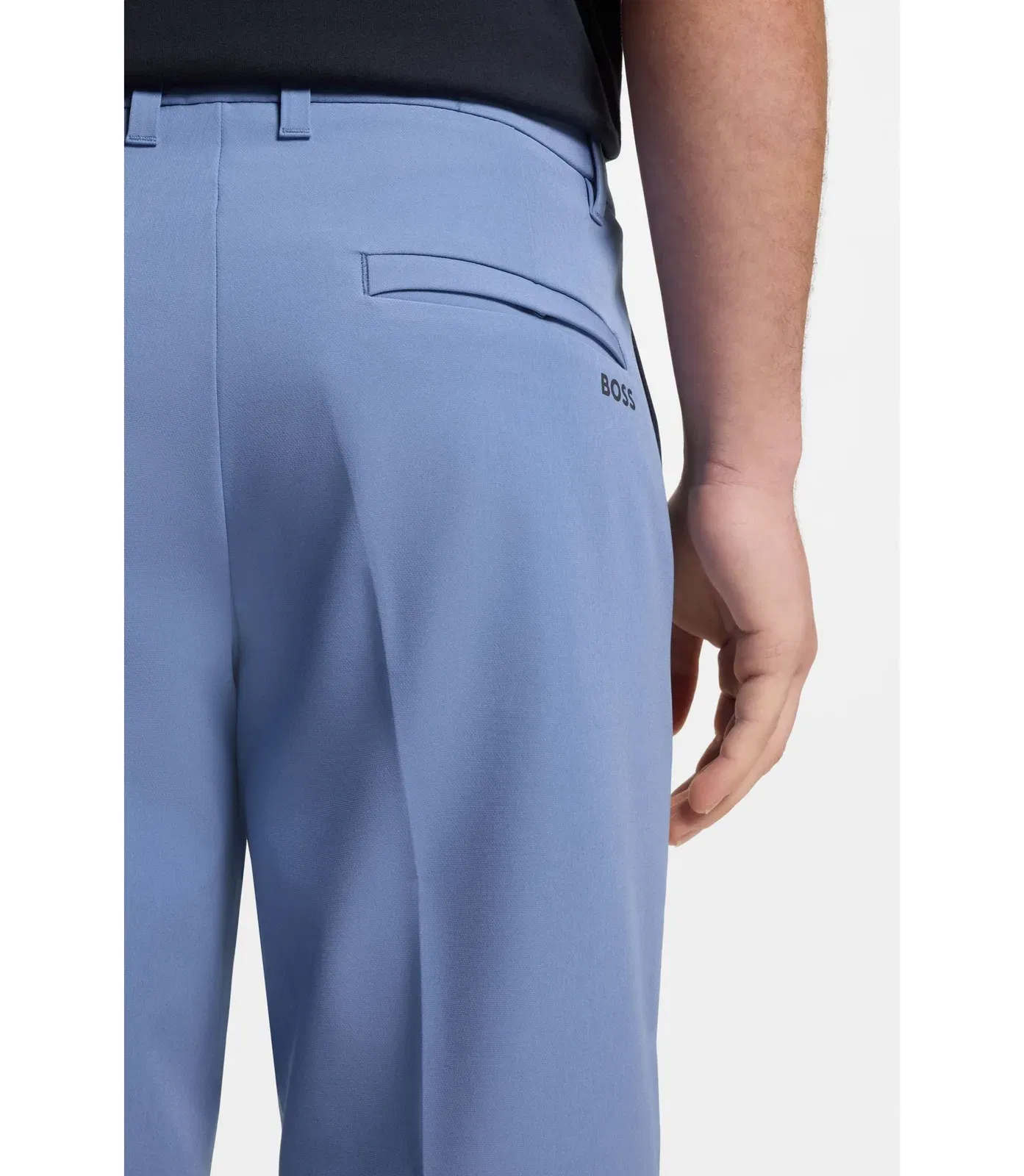 Boss Slim Fit Shorts In Water Repellent Stretch Fabric Light Blue