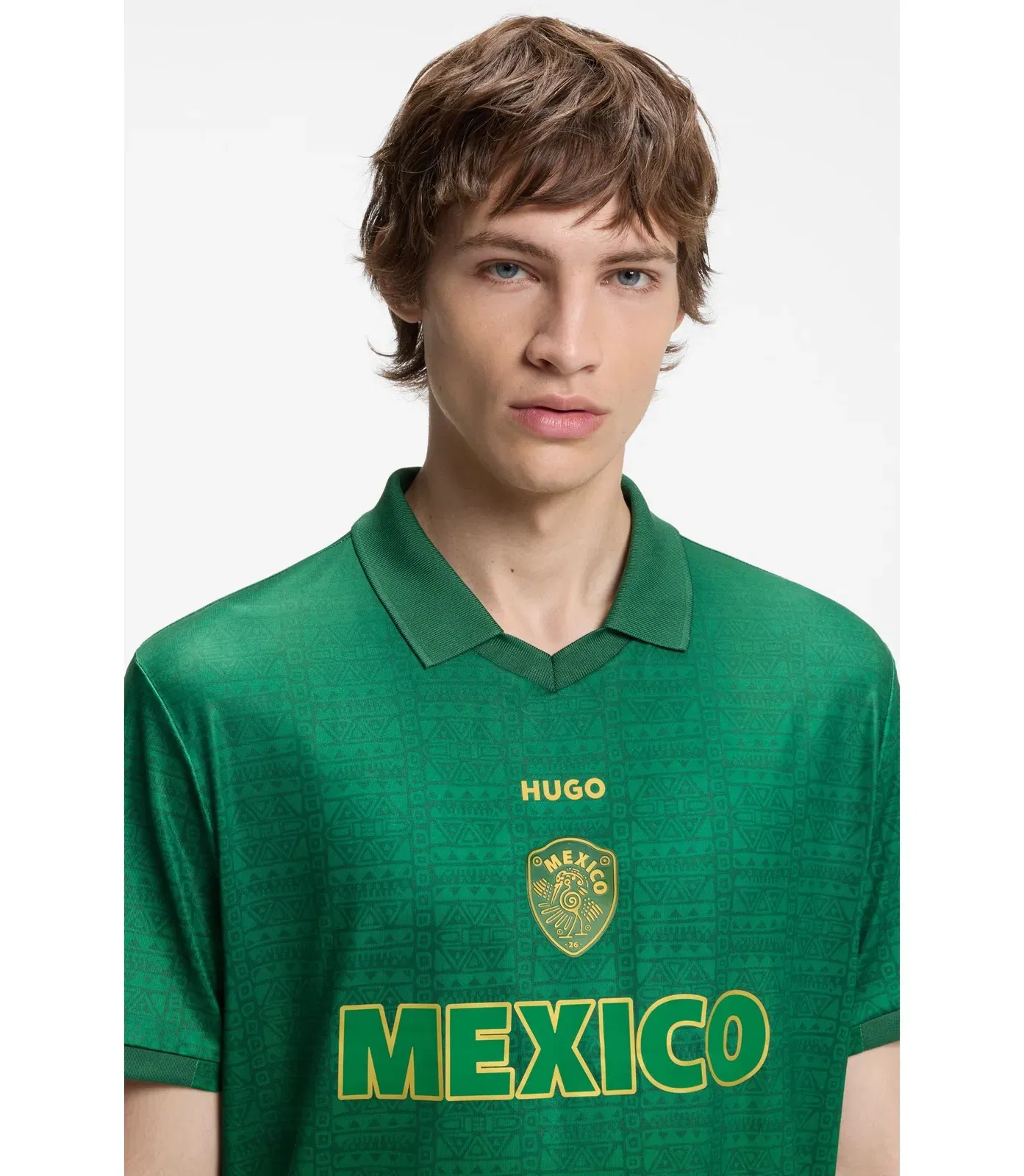 Hugo Relaxed Fit Soccer T-Shirt With Nation Detailing Mexico Green