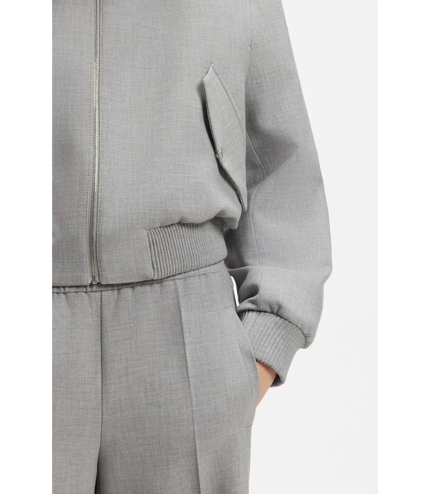 Boss Regular Fit Blazer In Stretch Twill Patterned Women's