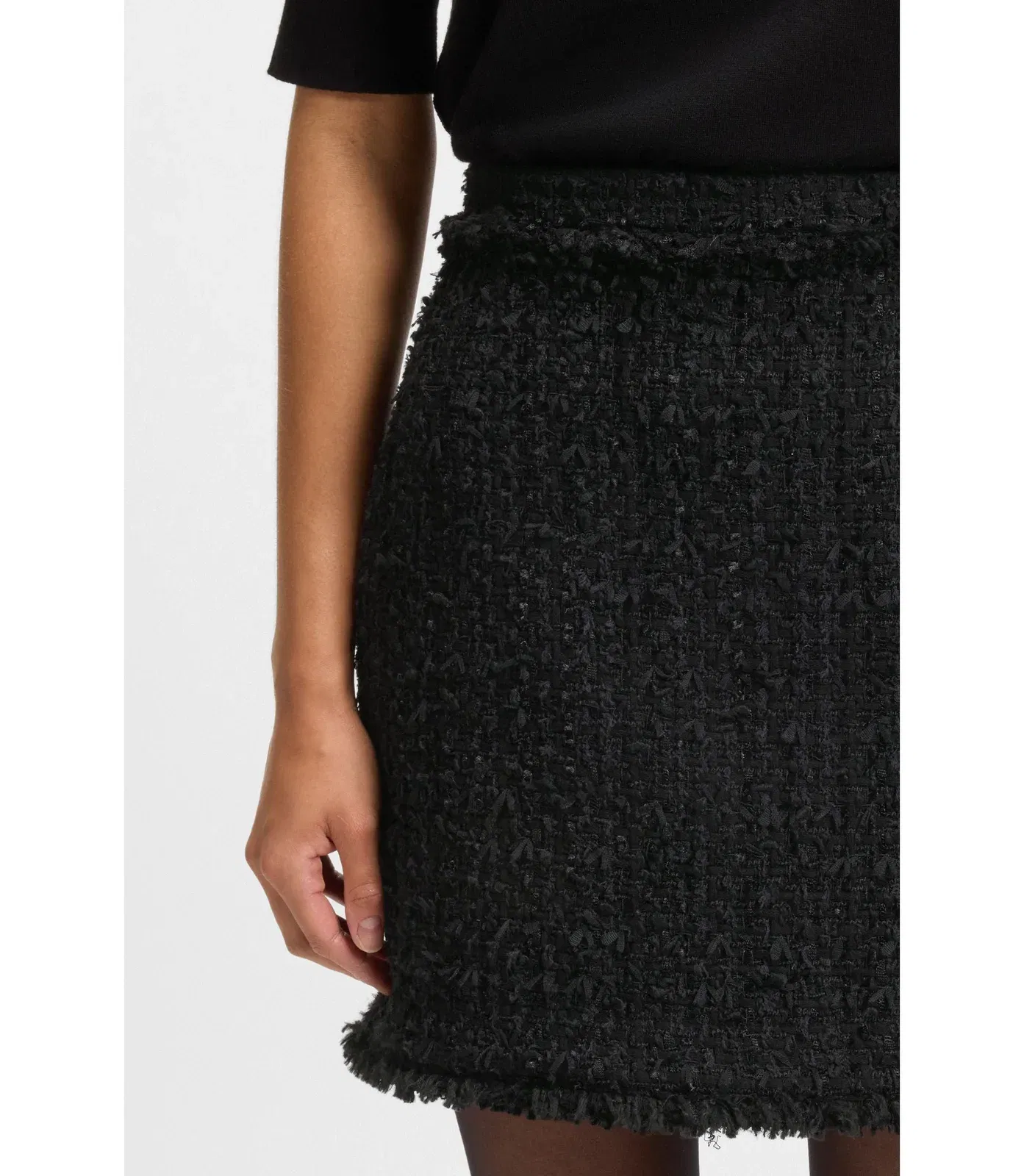 Boss Mini Skirt In Velvet Tweed Patterned Women's
