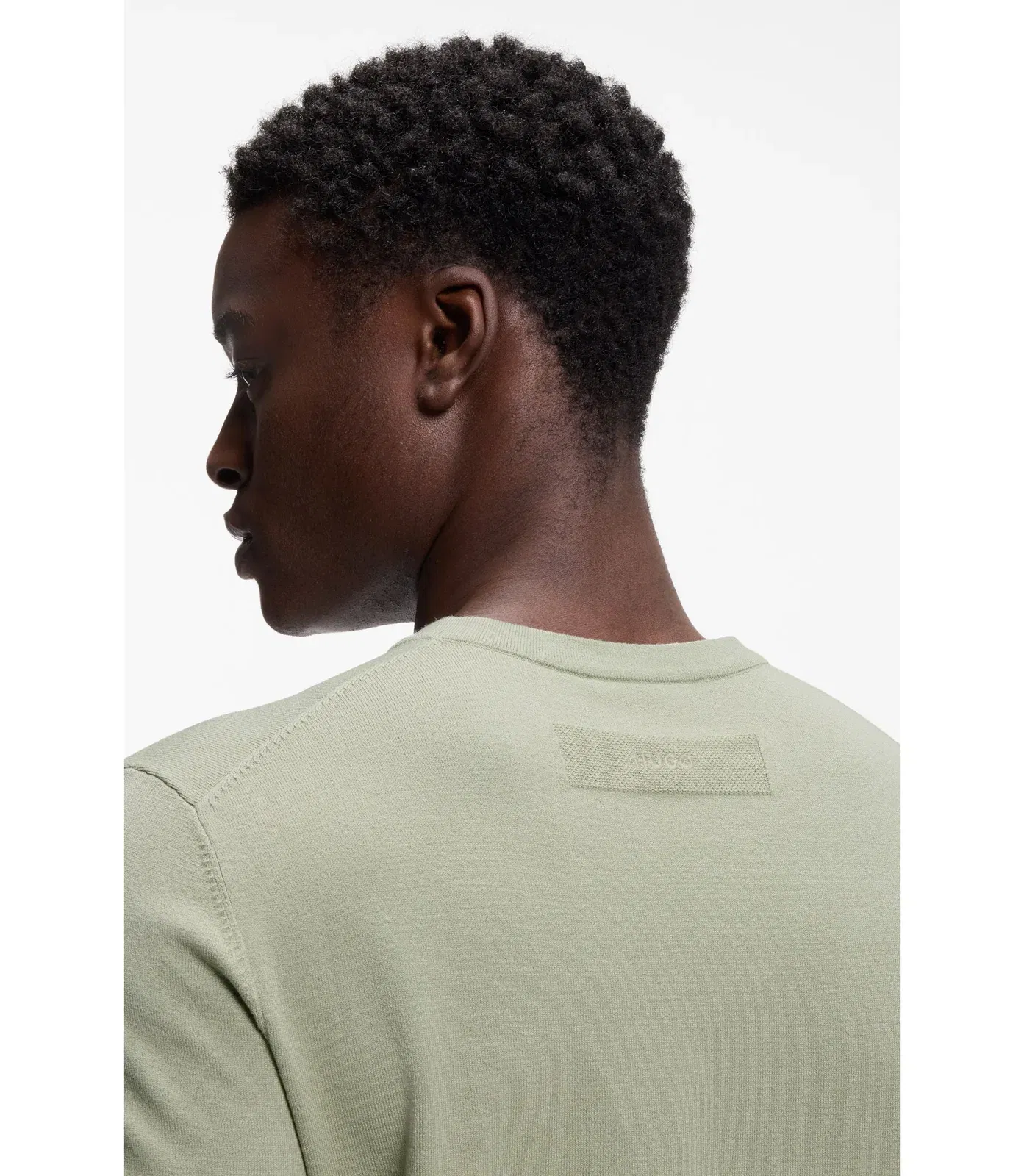 Hugo Knit Sweater In A Regular Fit Light Green