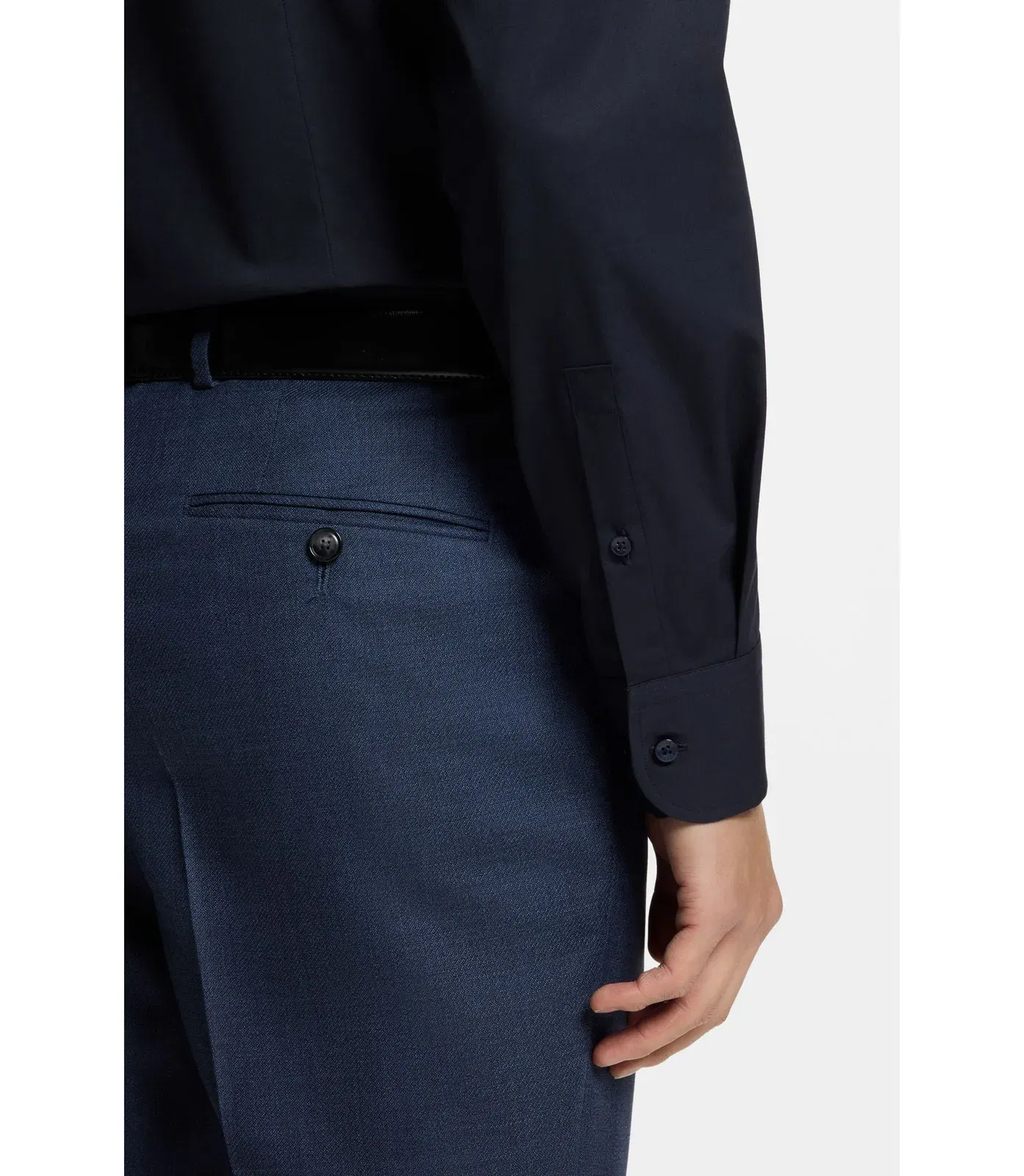 Boss Easy Iron Slim Fit Shirt In Stretch Cotton Poplin Dark Blue
