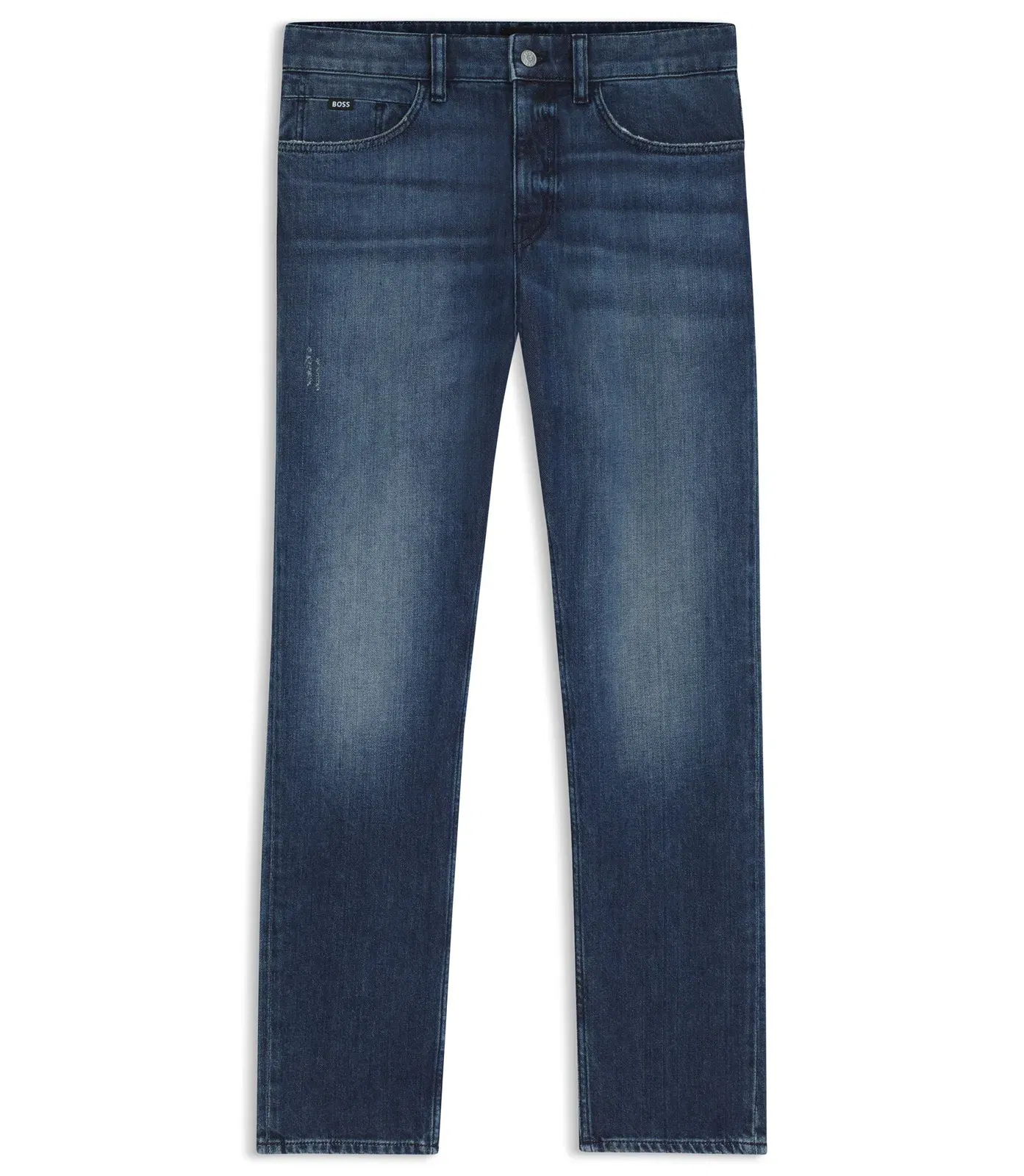 Boss Delaware Blue Slim Fit Jeans In Mechanical Stretch Denim Dark Blue
