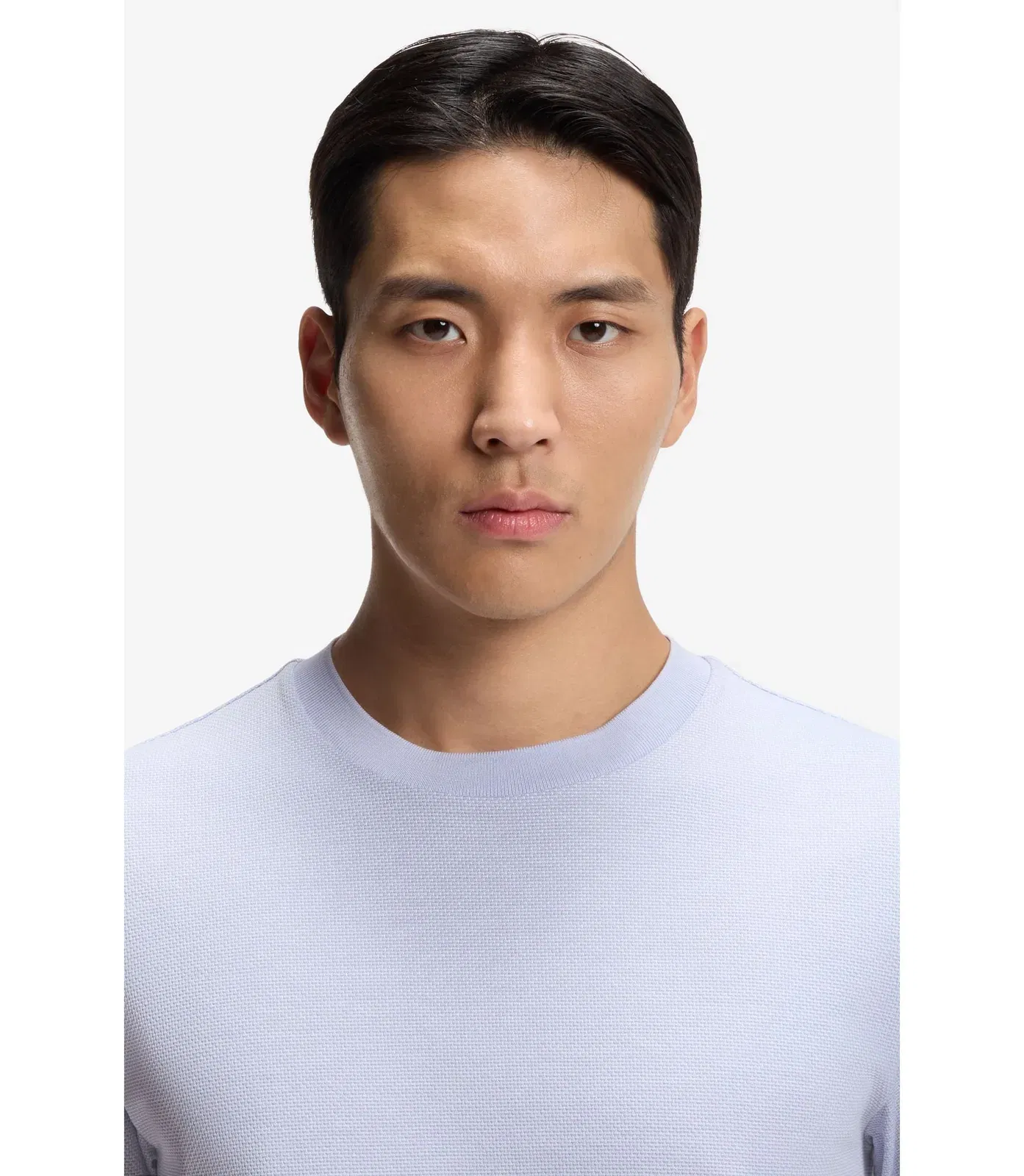 Boss Bubble Structure T-Shirt In Cotton Light Purple