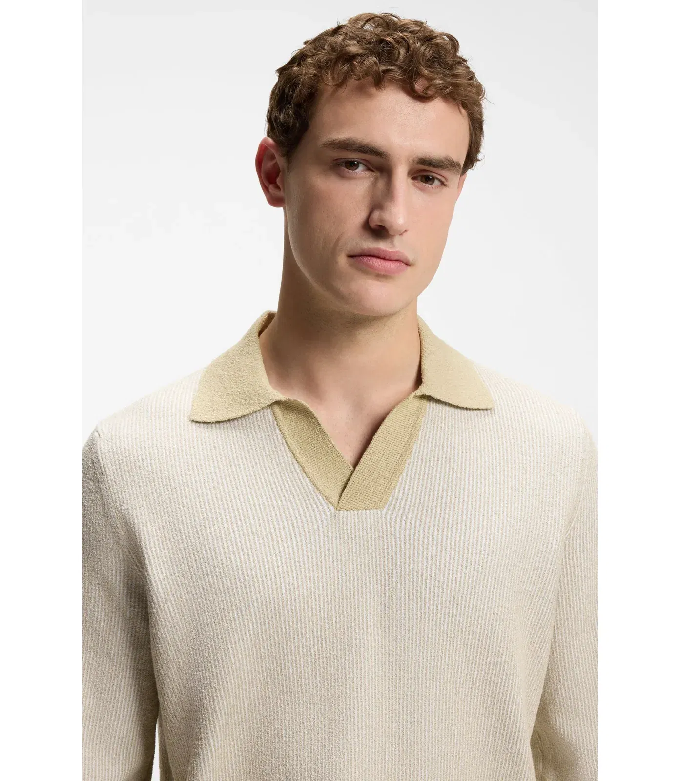 Boss Selected By Shohei Ohtani Cotton Blend Sweater Light Beige