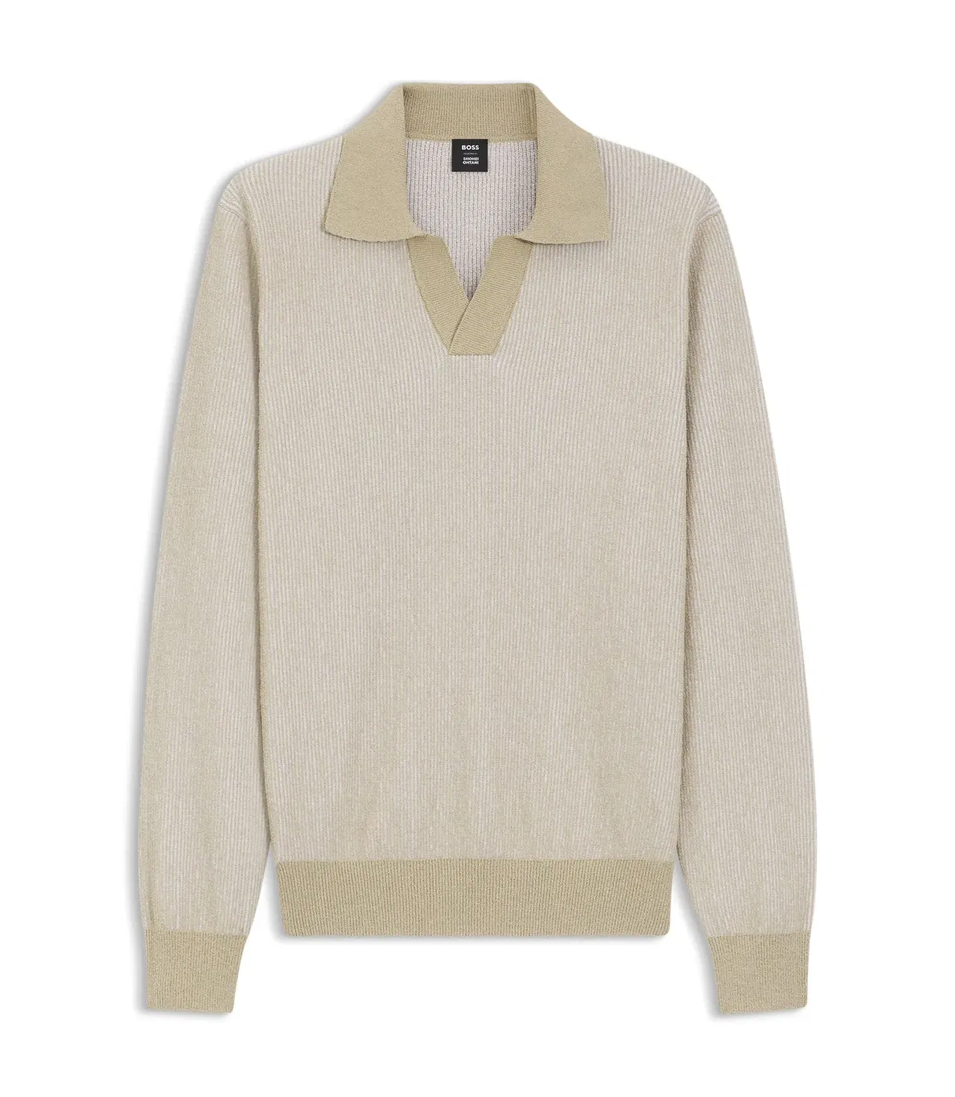 Boss Selected By Shohei Ohtani Cotton Blend Sweater Light Beige