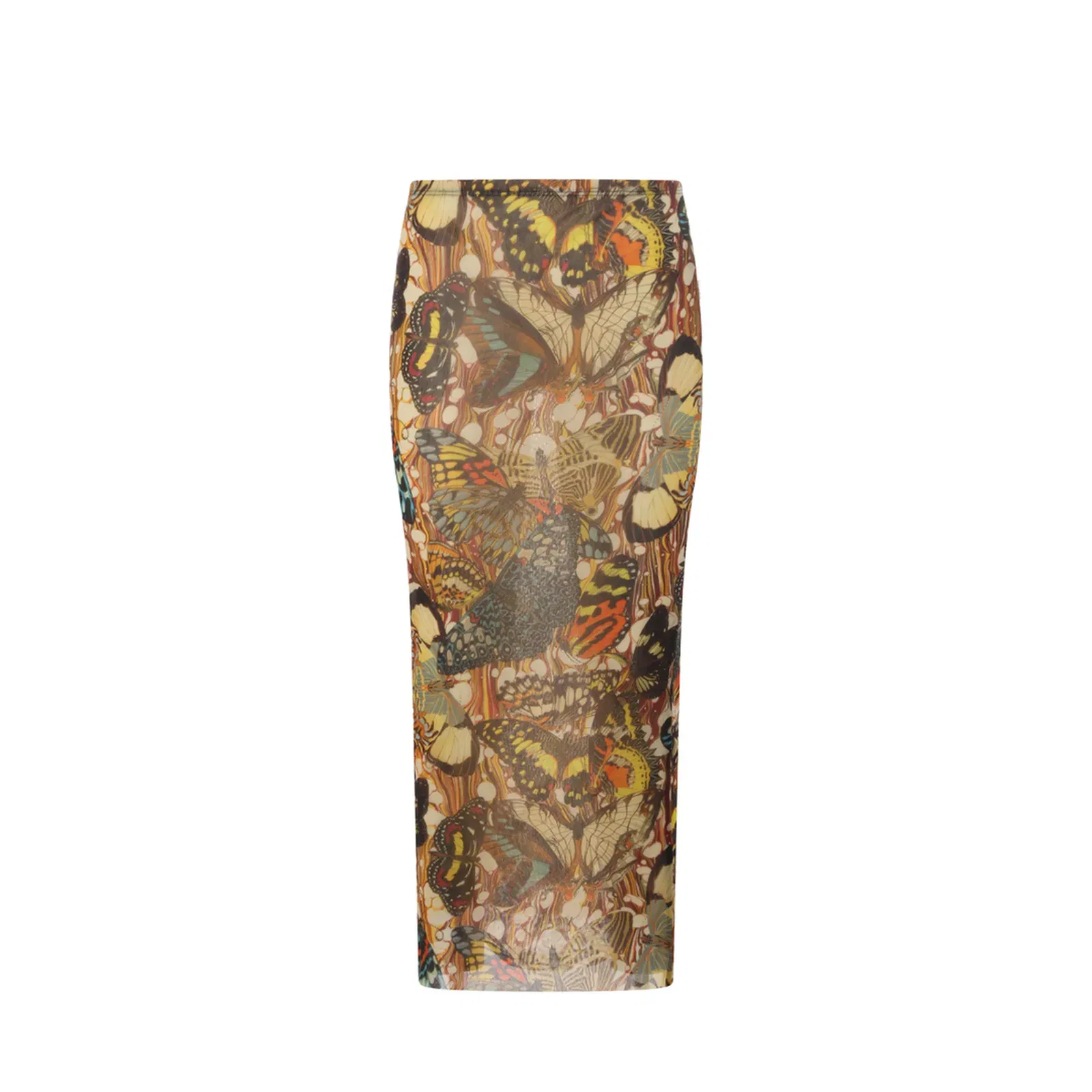 Long Skirt with Bow Tie Print
