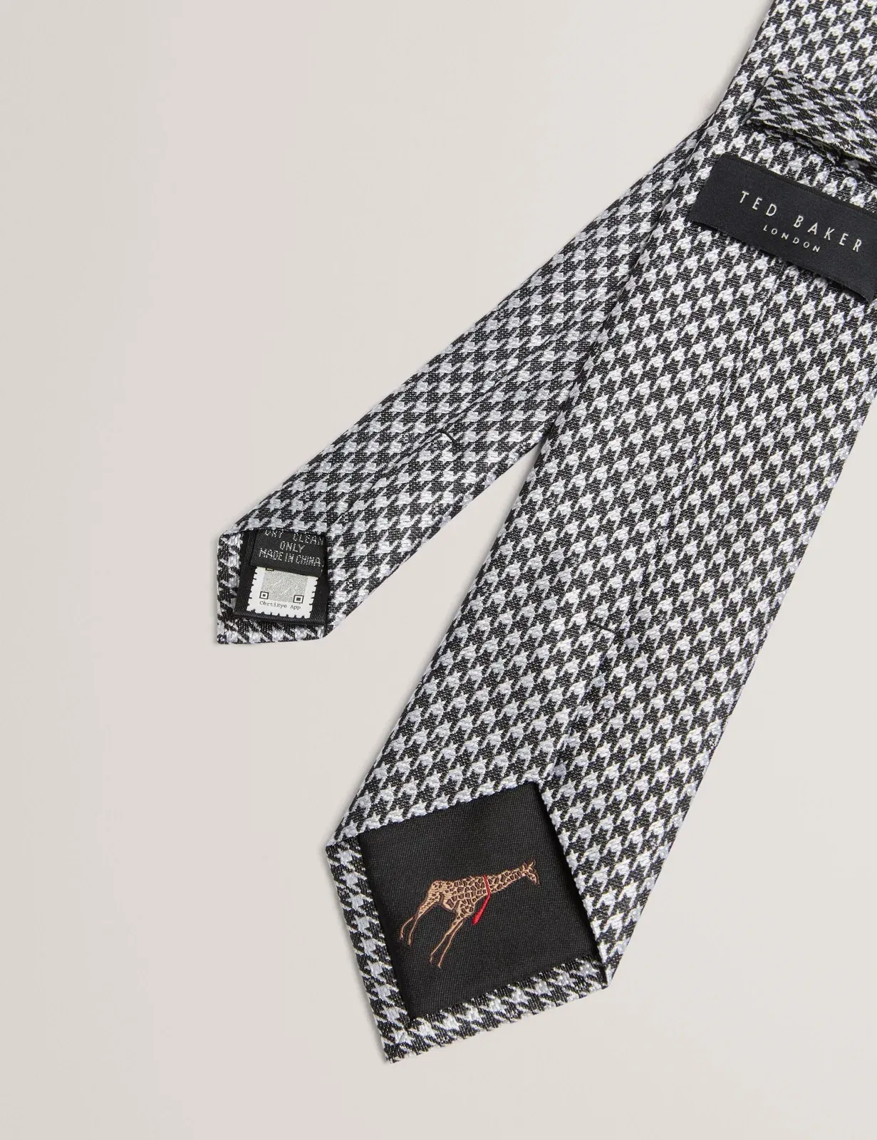 Ted Baker Stathis Dogtooth Check Silk Tie