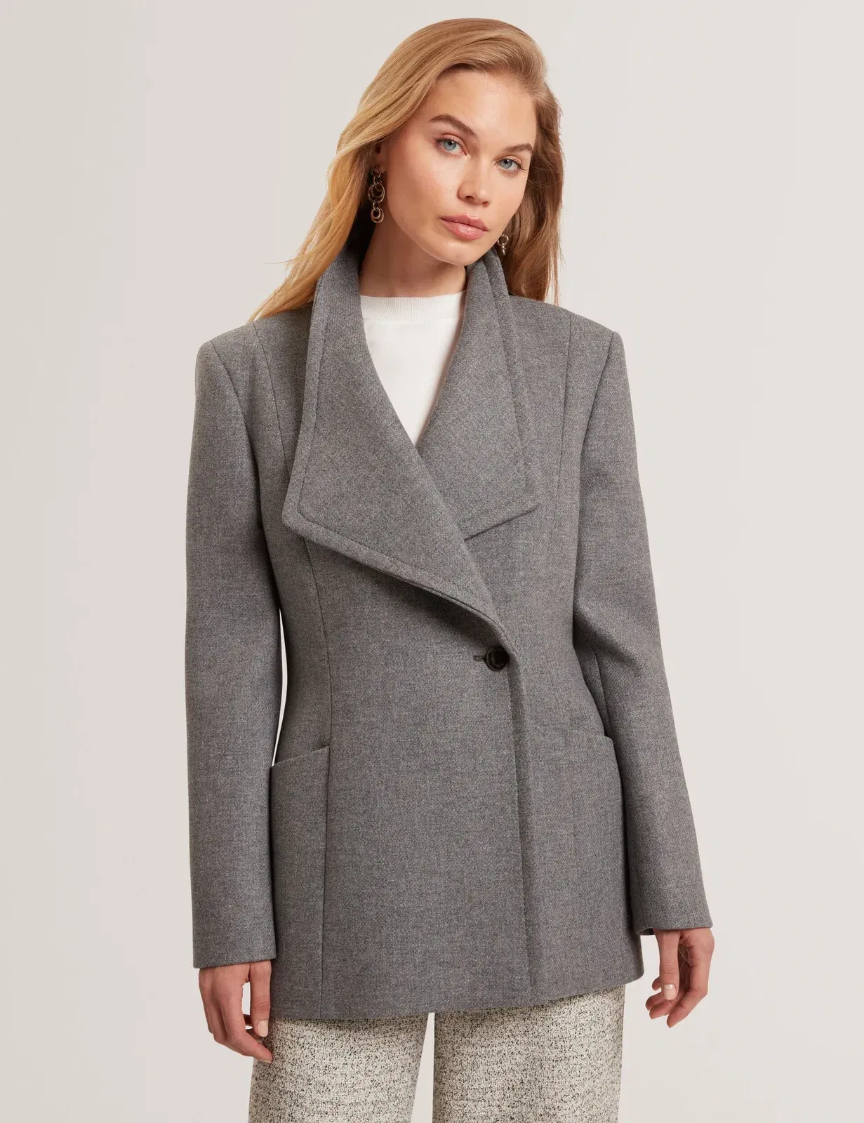 Ted Baker Evigna Wool Rich Hourglass Short Wrap Coat Women's
