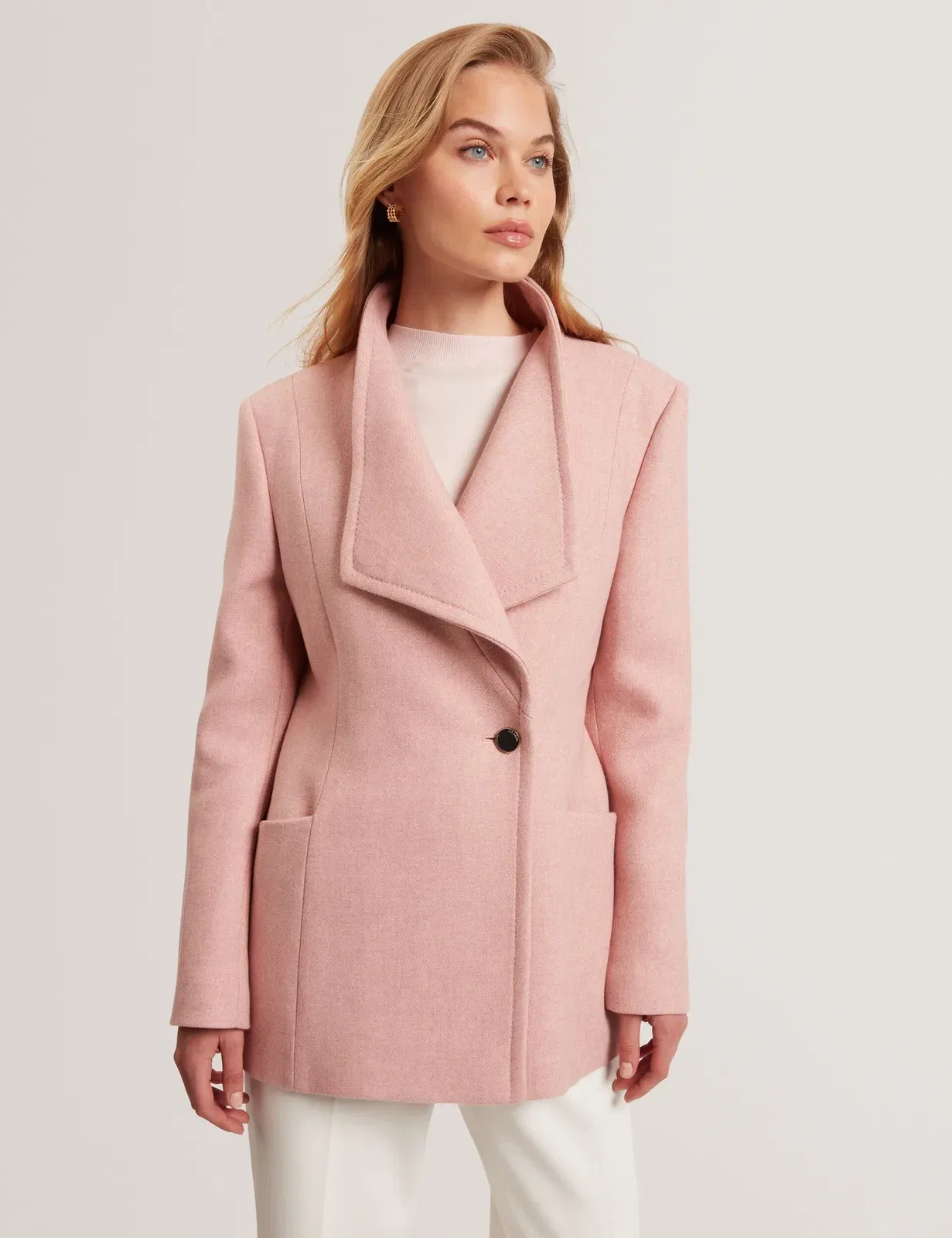 Ted Baker Evigna Wool Rich Hourglass Short Wrap Coat Women's