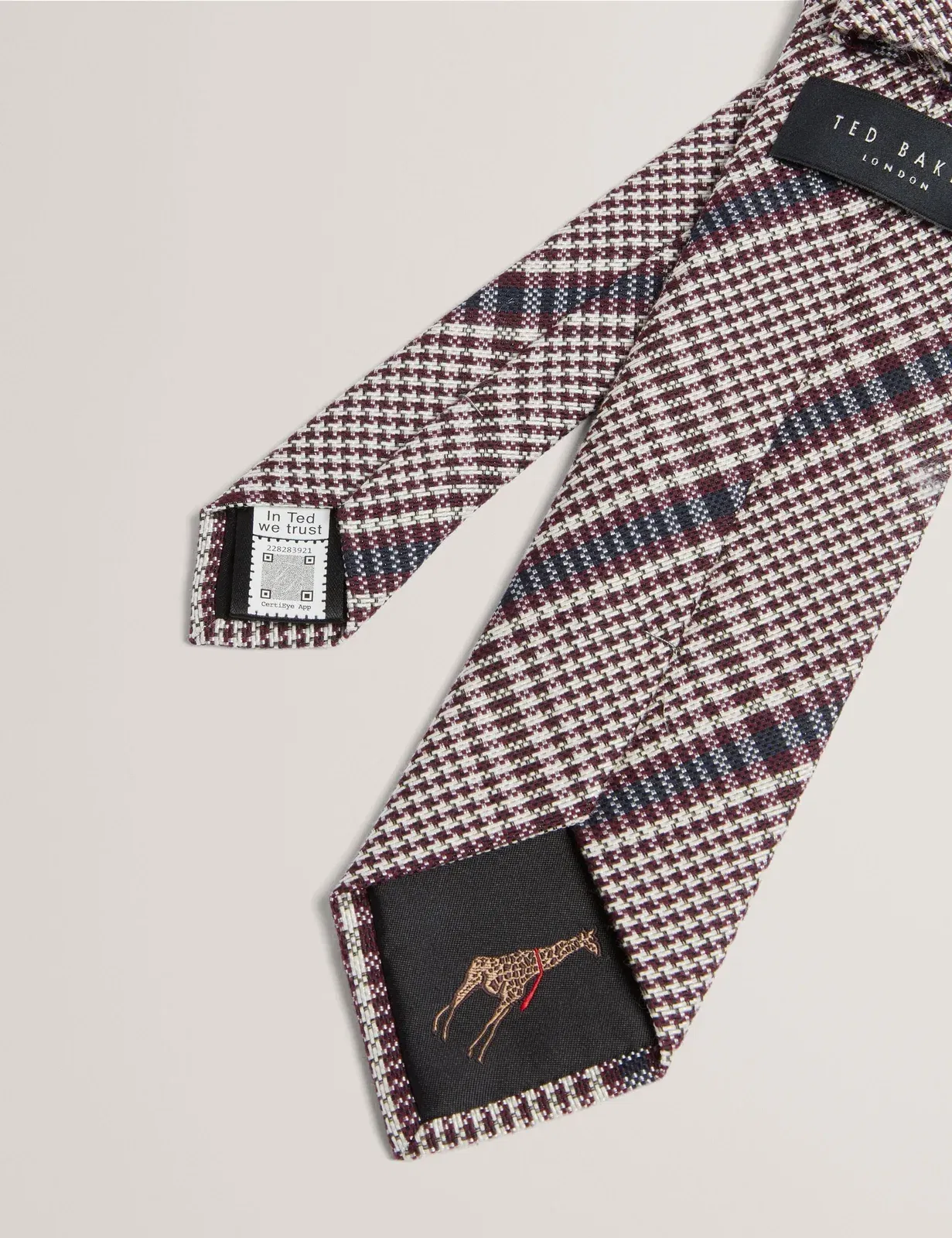 Ted Baker Demos Glen Check Woven Tie