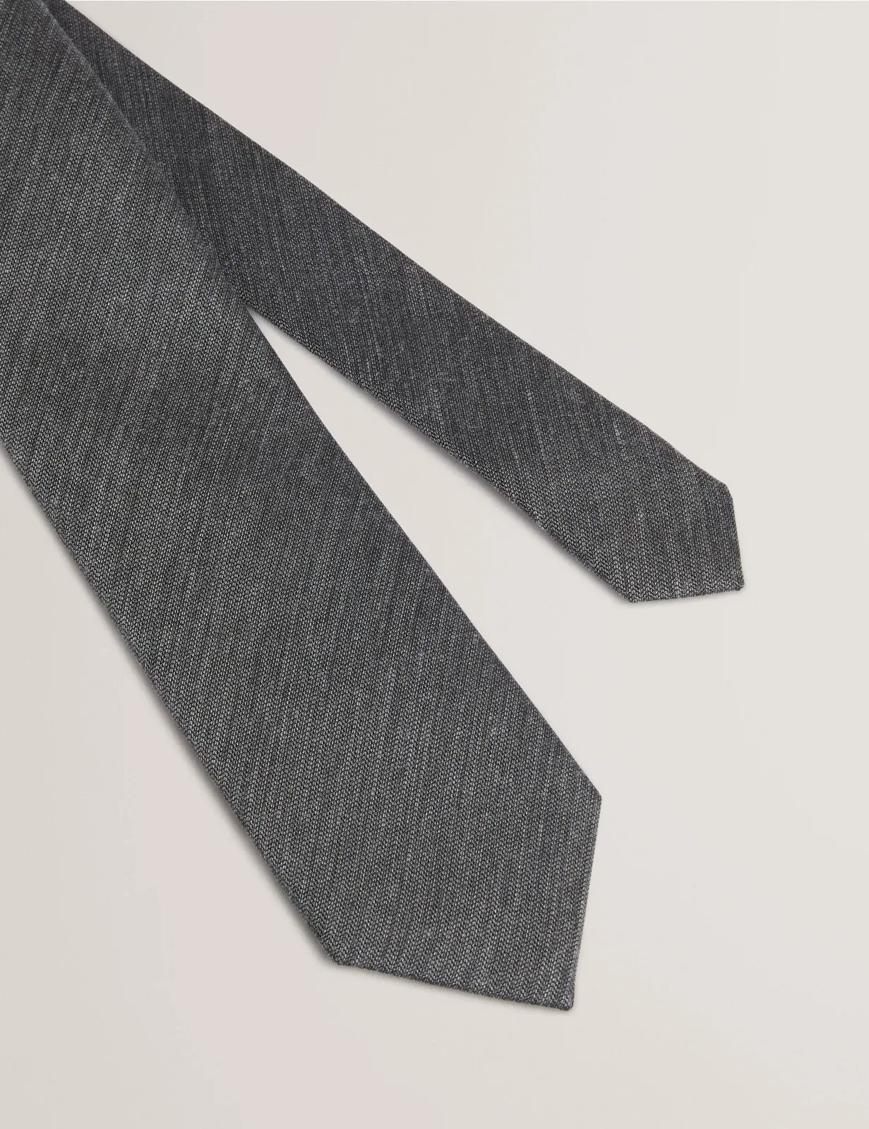 Ted Baker Amedeo Heathered Weave Wool Silk Tie