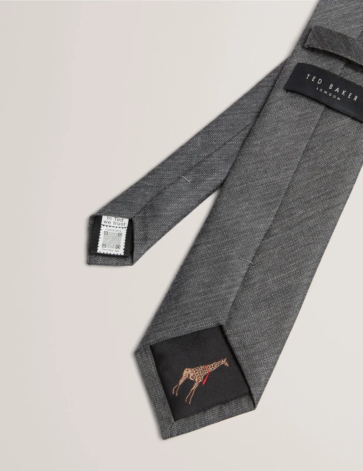 Ted Baker Amedeo Heathered Weave Wool Silk Tie