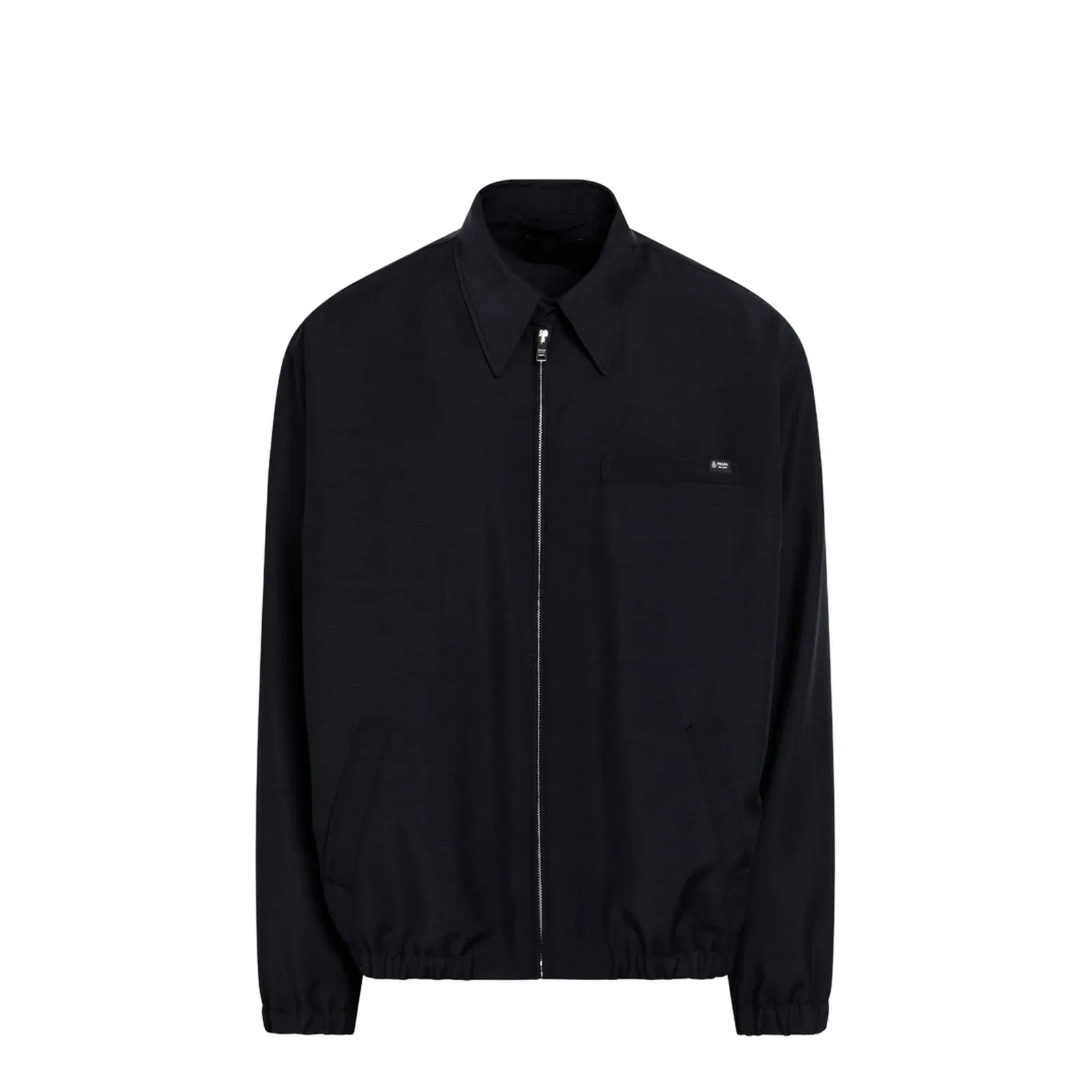Blue Blouson In Wool And Mohair Blend