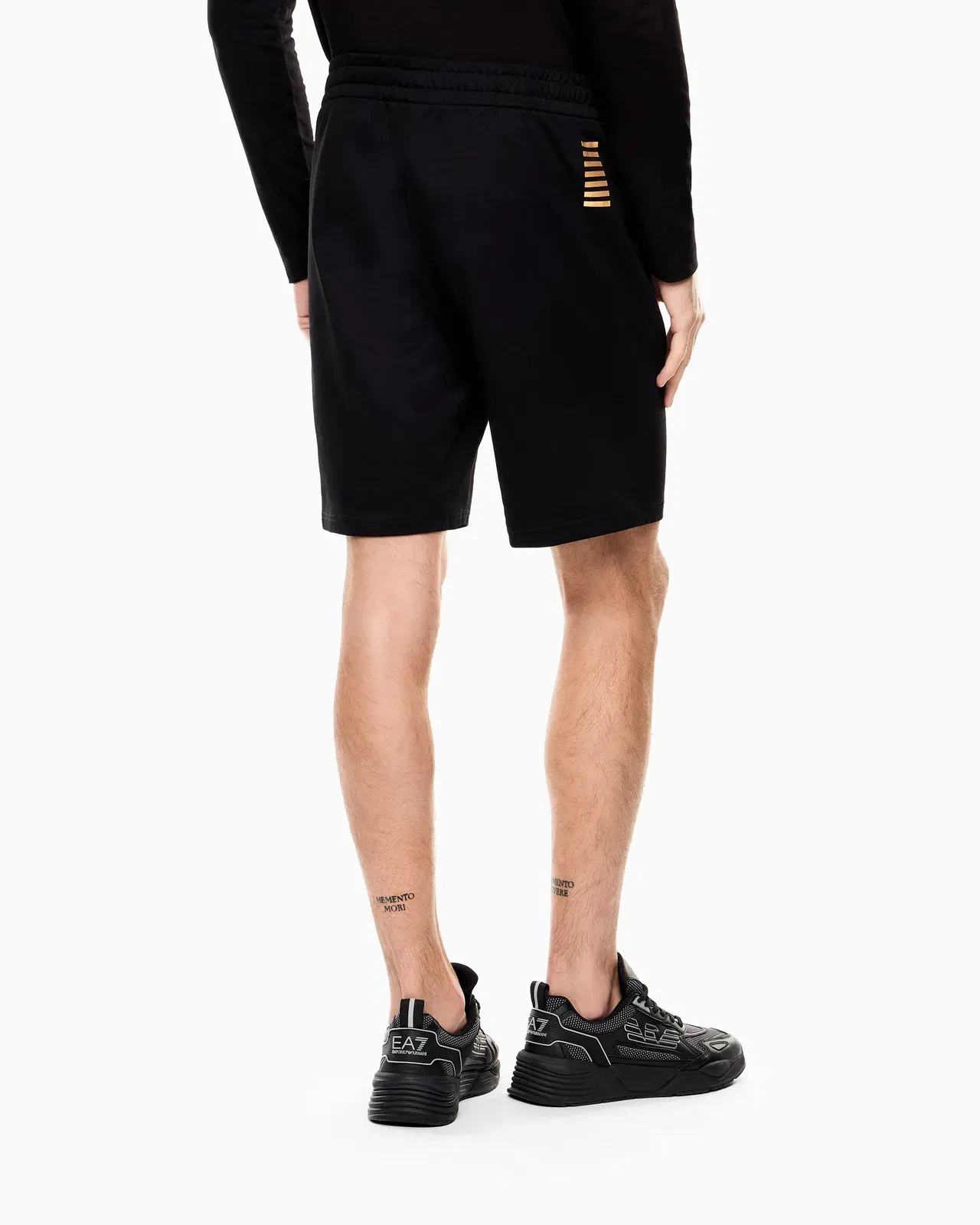 EA7 Side pocket shorts in cotton with drawstring Core Identity