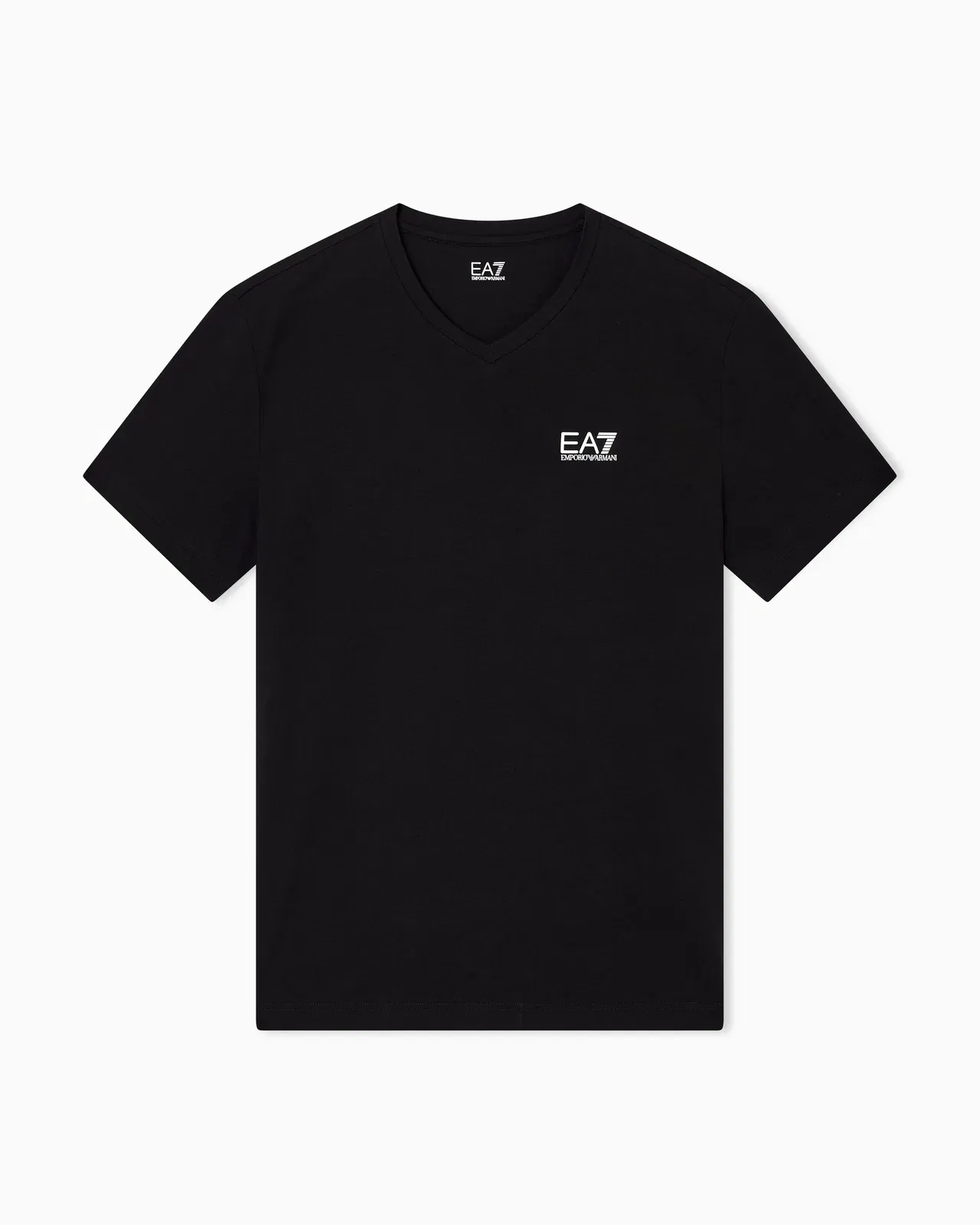 EA7 Core Identity stretch cotton jersey V-neck T-shirt