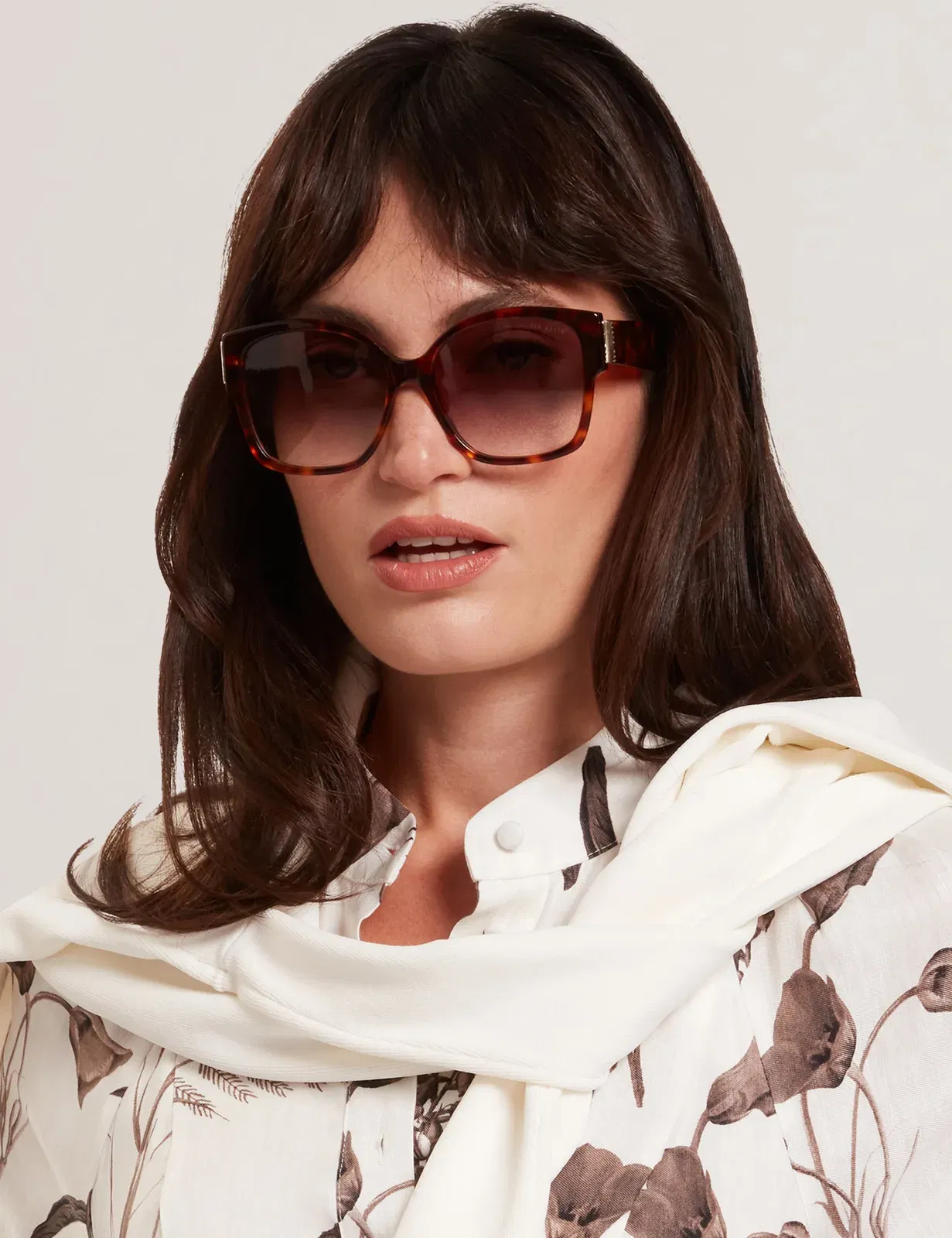 Ted Baker Linia Oversized Square Hardware Detail Sunglasses Women's