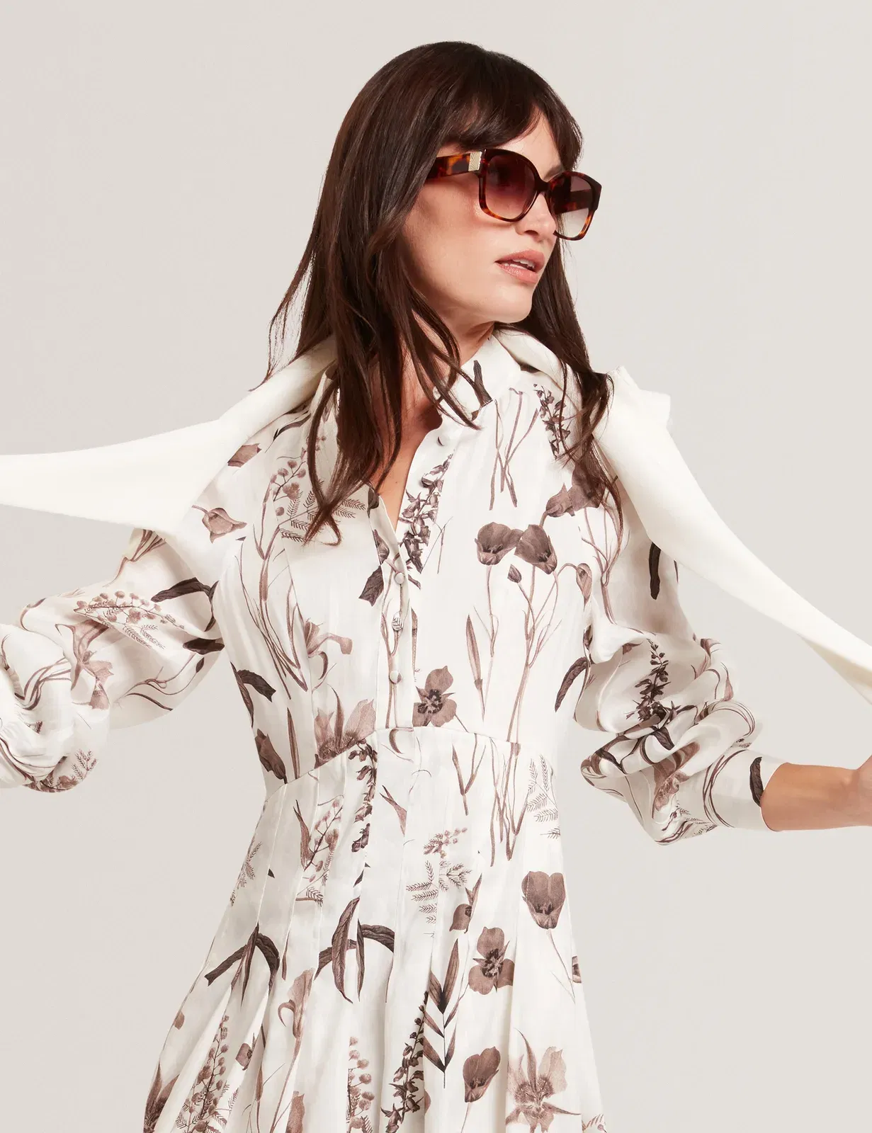 Ted Baker Linia Oversized Square Hardware Detail Sunglasses Women's