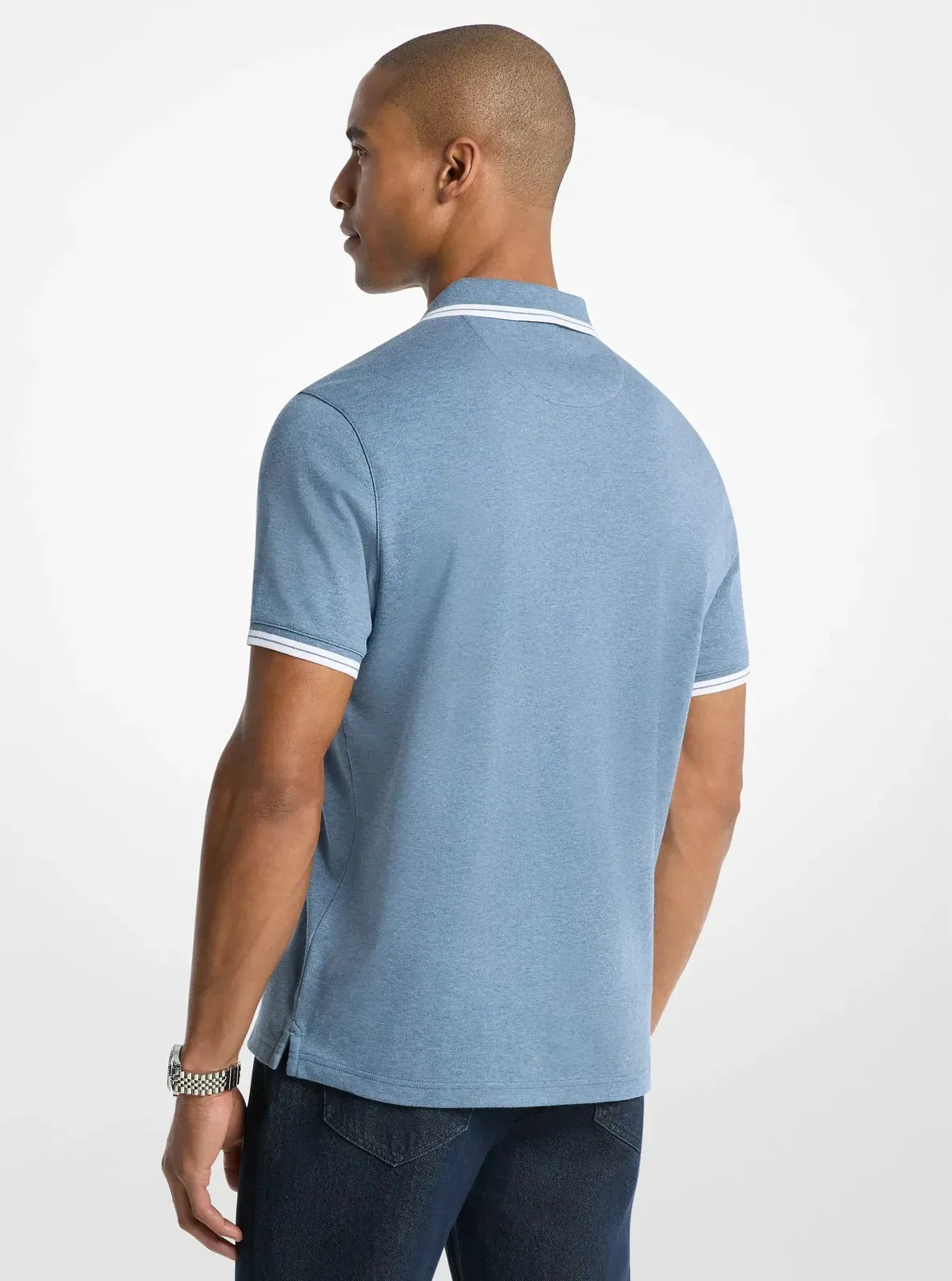Greenwich Cotton Polo Shirt DENIM HTR