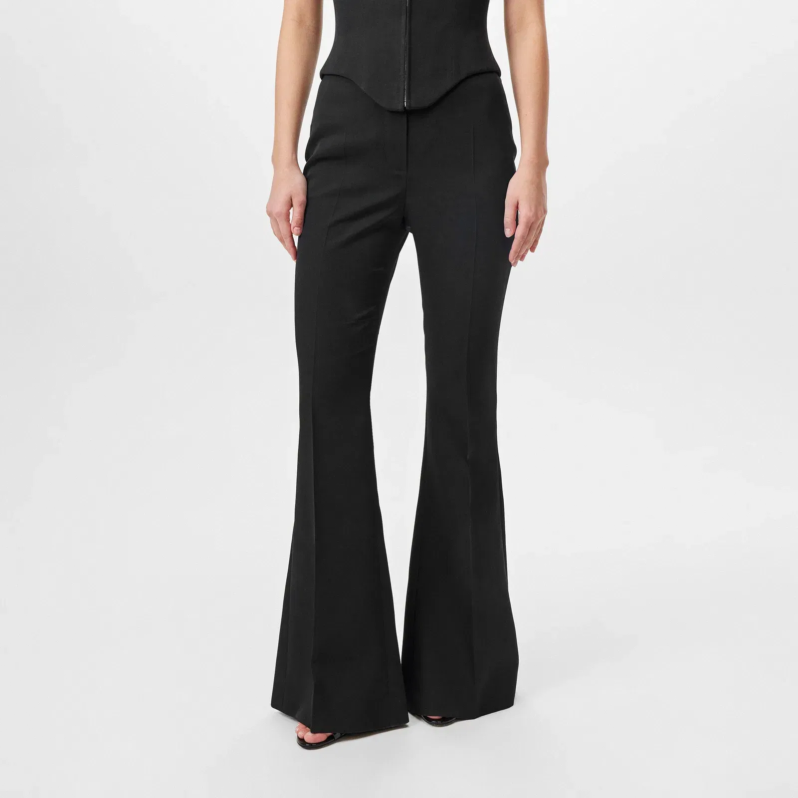 Fold Over Waist Tailored Trousers