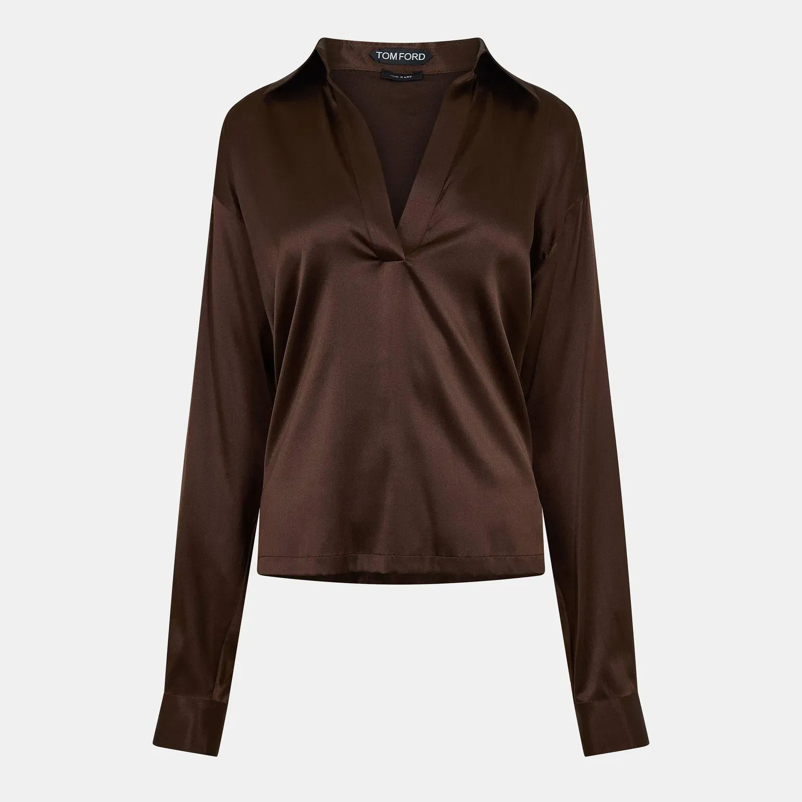 TF Silk Long Sleeve Plain Shirt