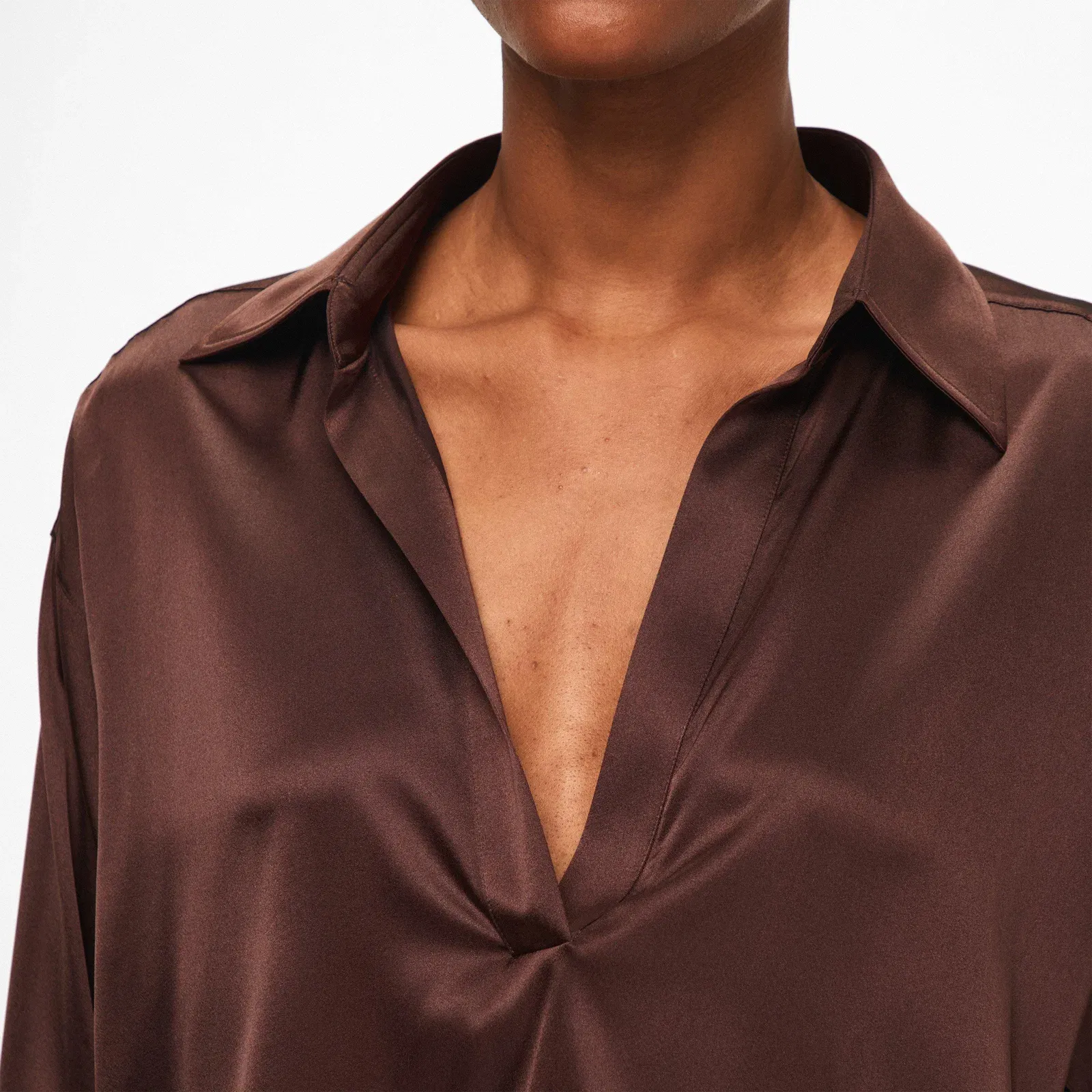 TF Silk Long Sleeve Plain Shirt